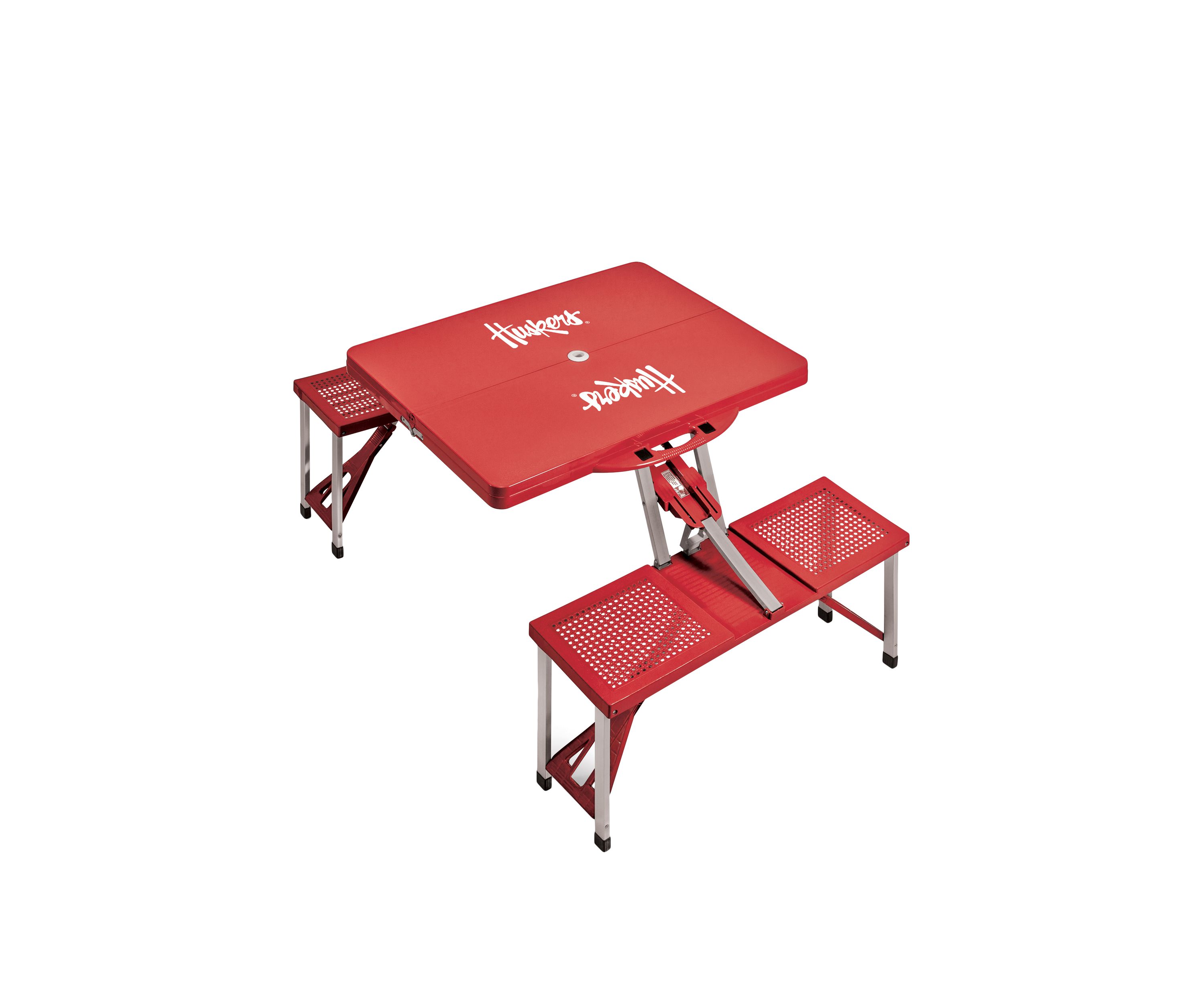 NCAA Nebraska Cornhuskers Picnic Table Portable Folding Table with Seats