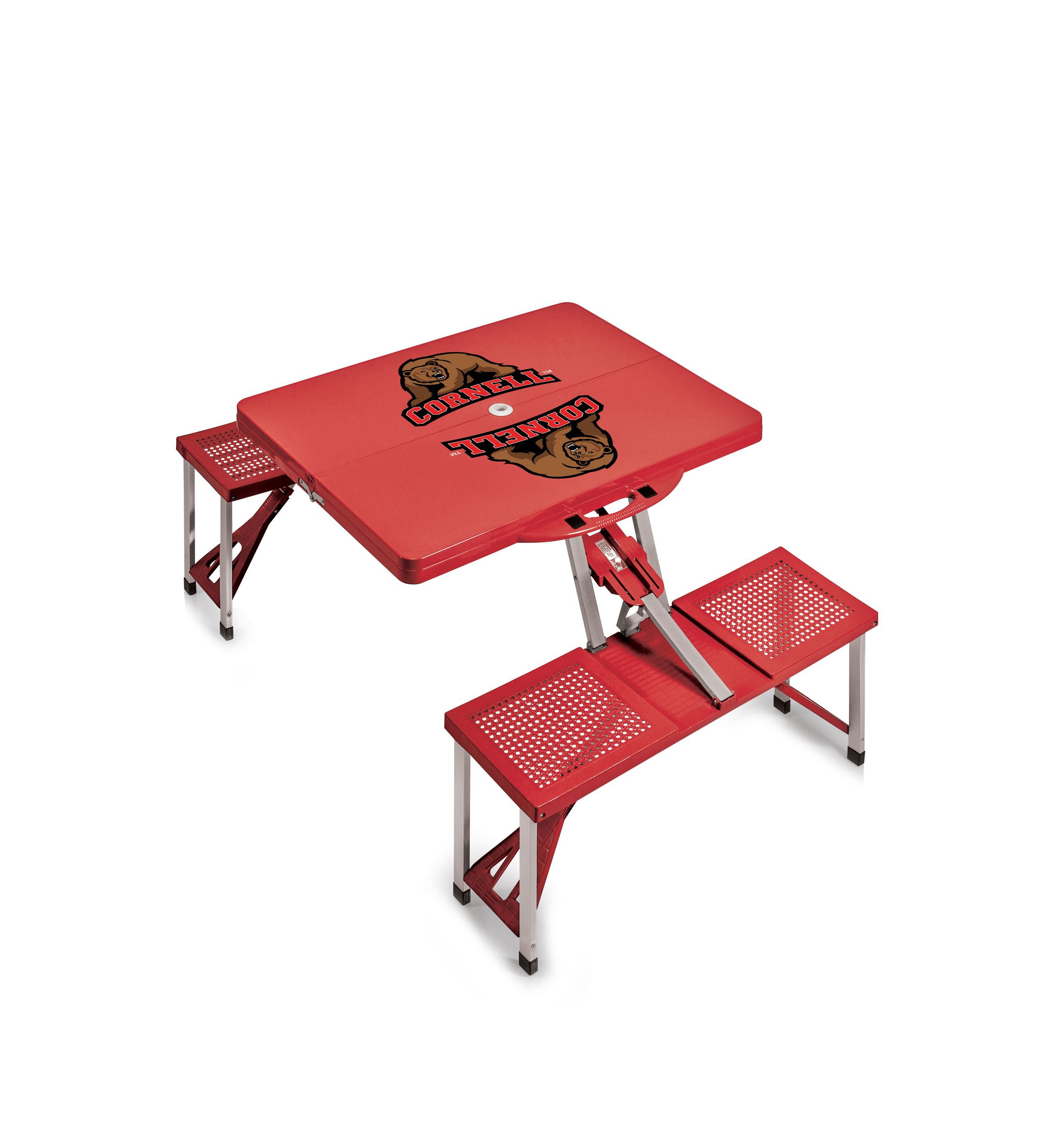 NCAA Cornell Big Red Picnic Table Portable Folding Table with Seats