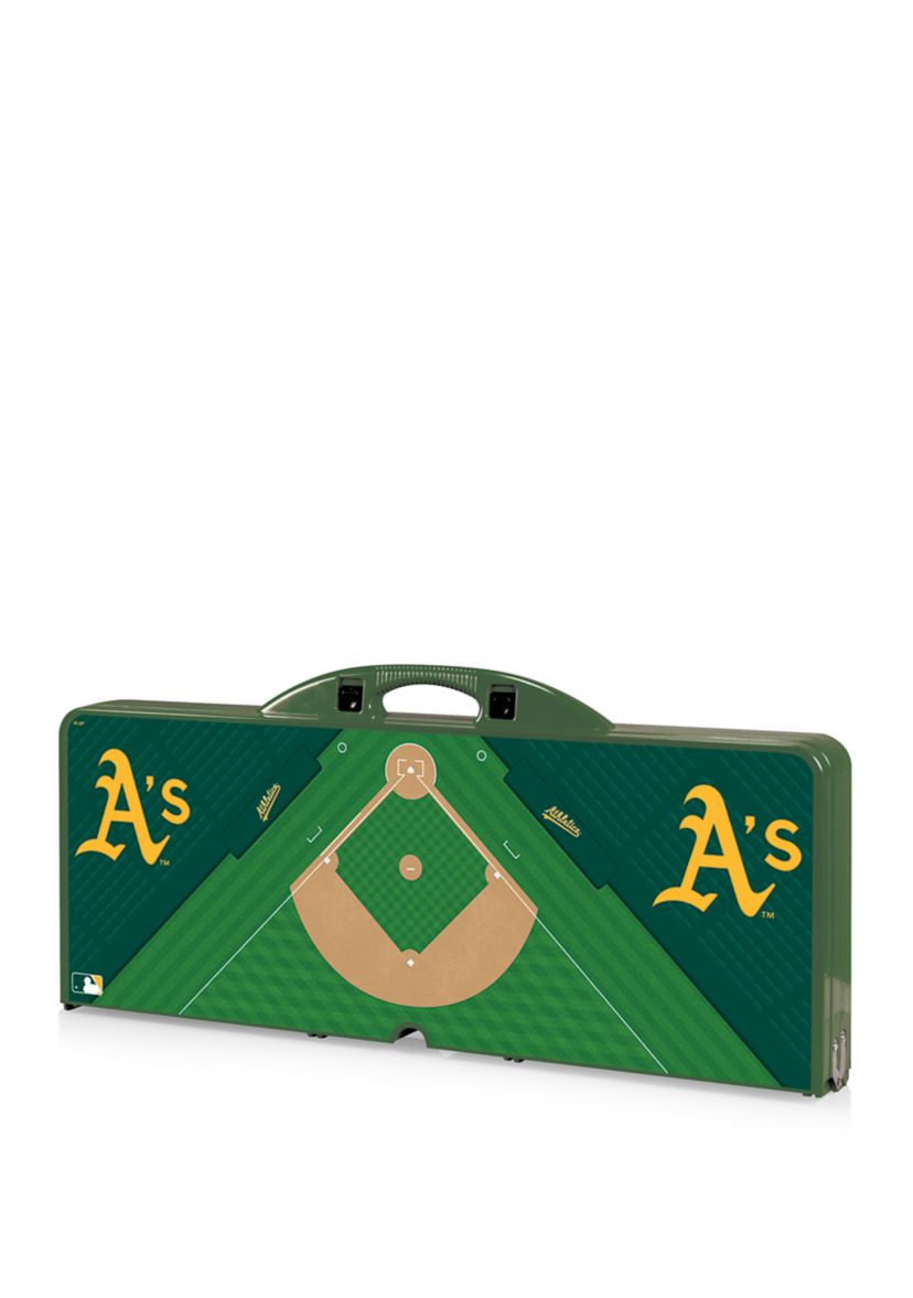 MLB Oakland Athletics Picnic Table Portable Folding Table with Seats
