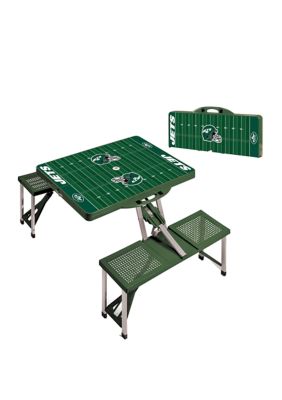 Oniva NFL New York Jets Picnic Table Portable Folding Table with Seats, Green