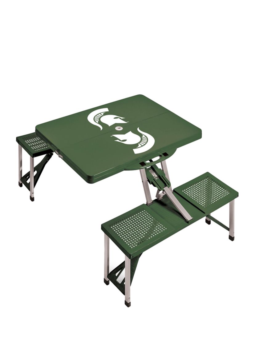 NCAA Michigan State Spartans Picnic Table Portable Folding Table with Seats
