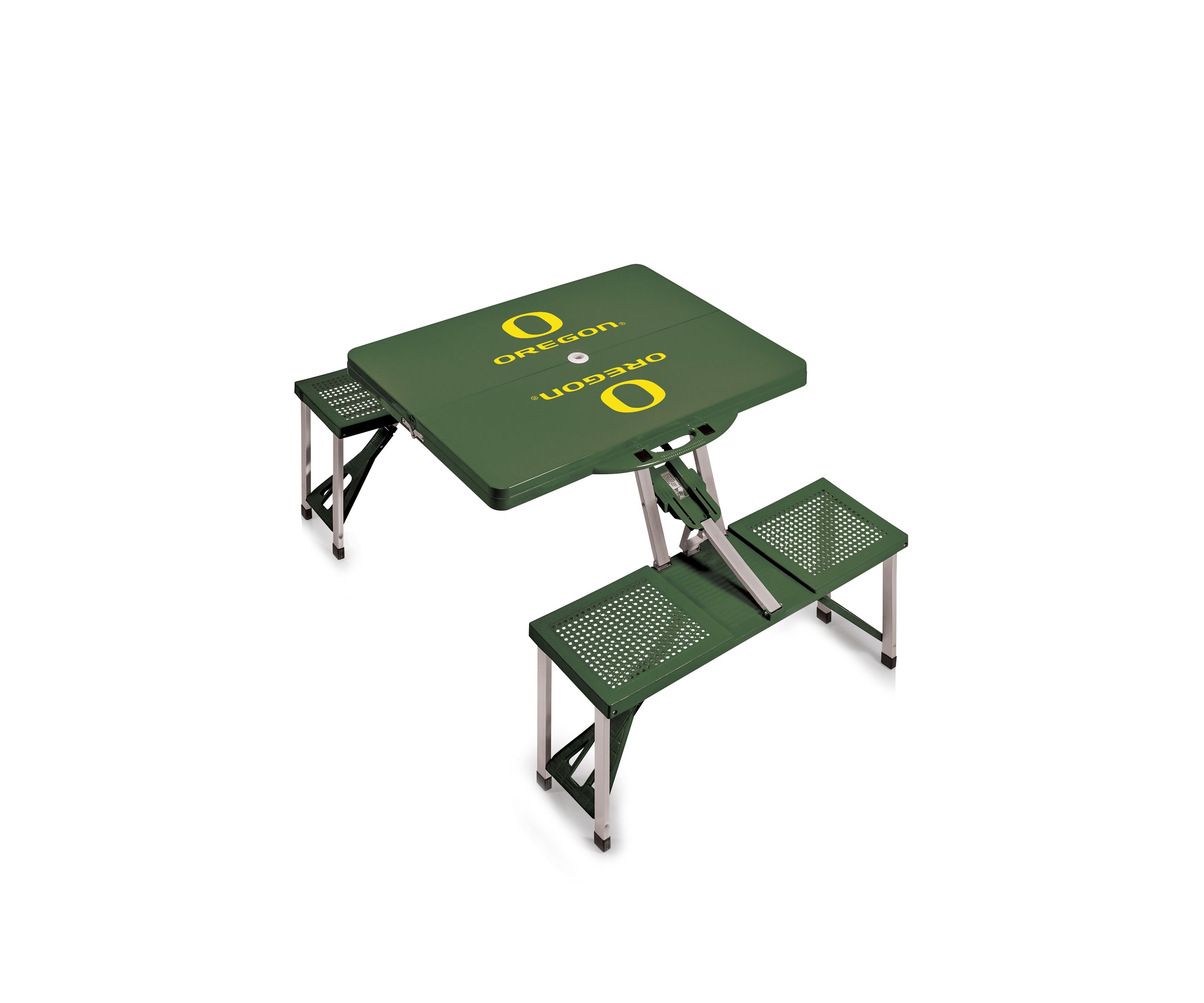 NCAA Oregon Ducks Picnic Table Portable Folding Table with Seats