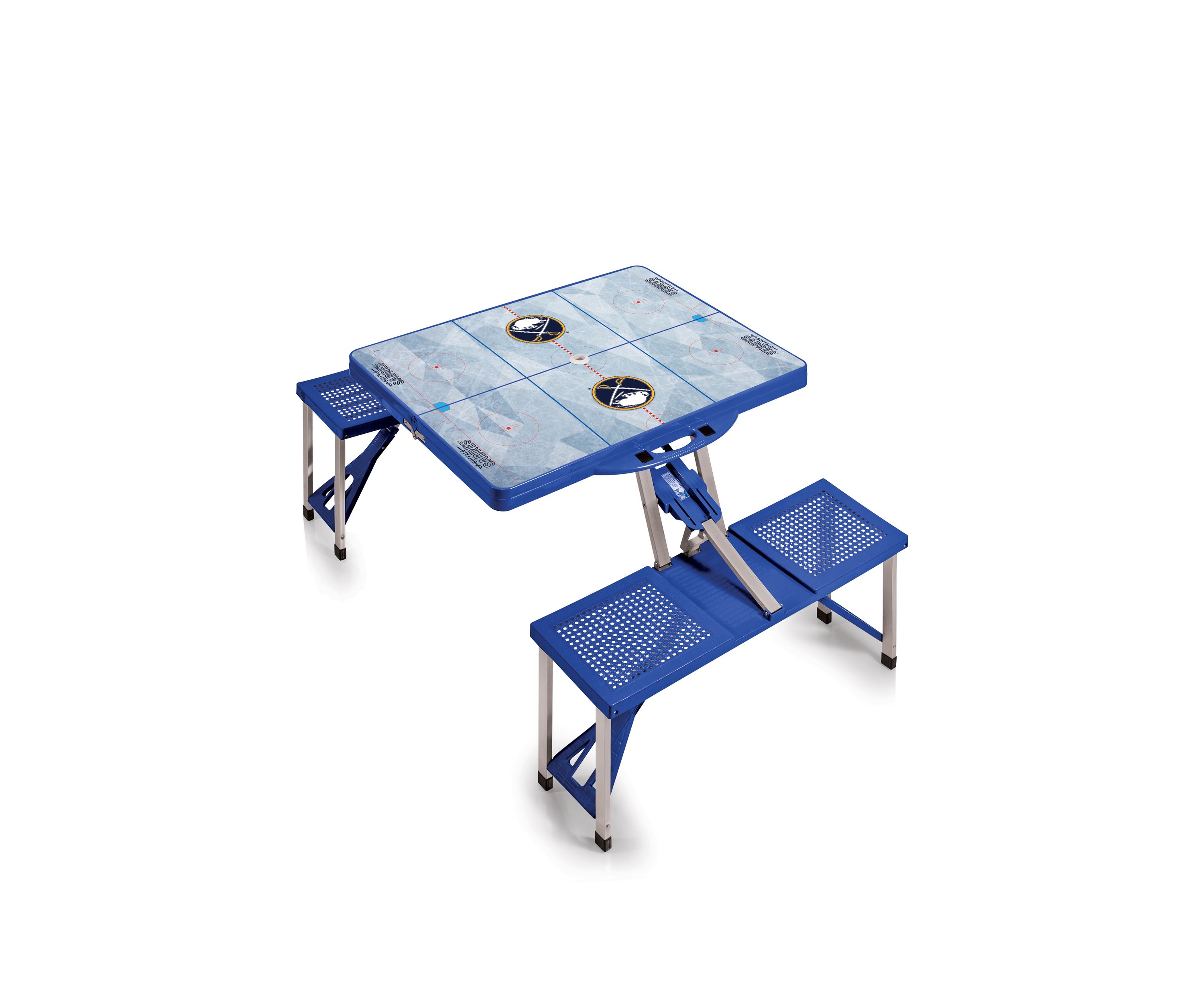 NHL Buffalo Sabres Picnic Table Portable Folding Table with Seats