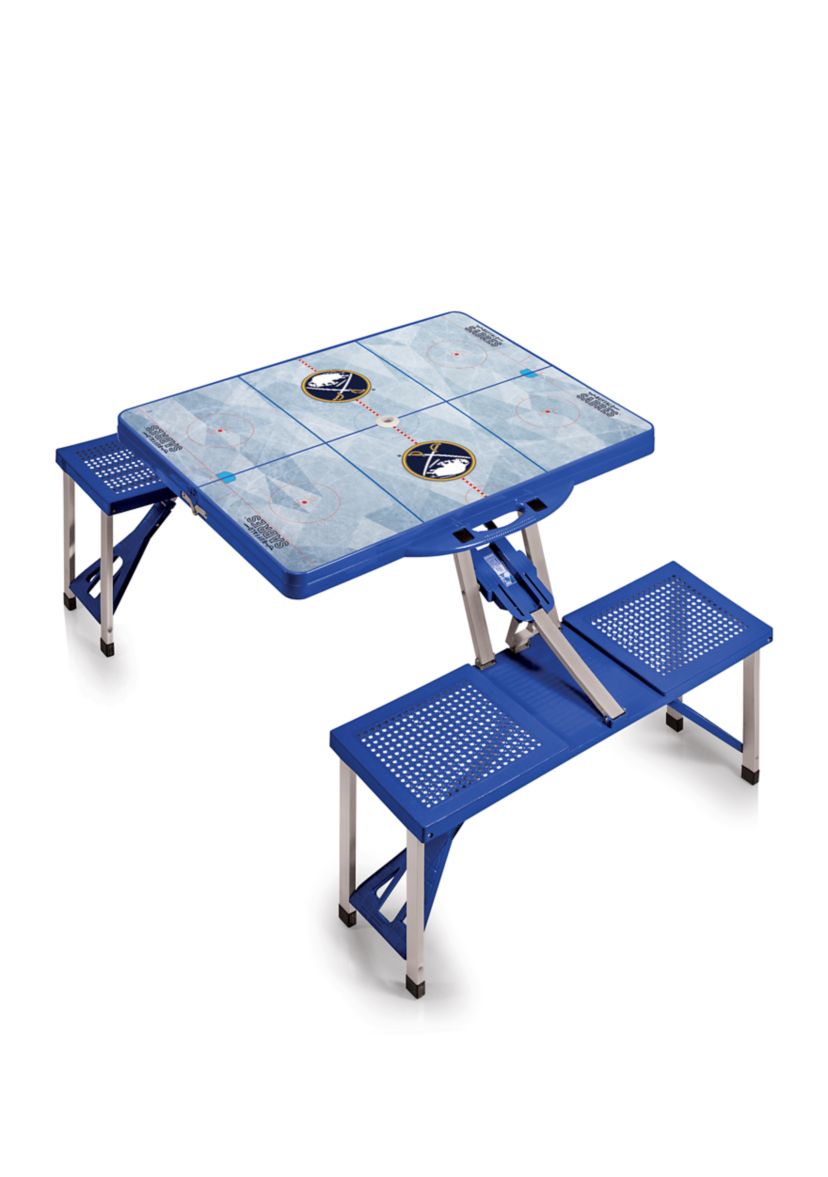 NHL Buffalo Sabres Picnic Table Portable Folding Table with Seats