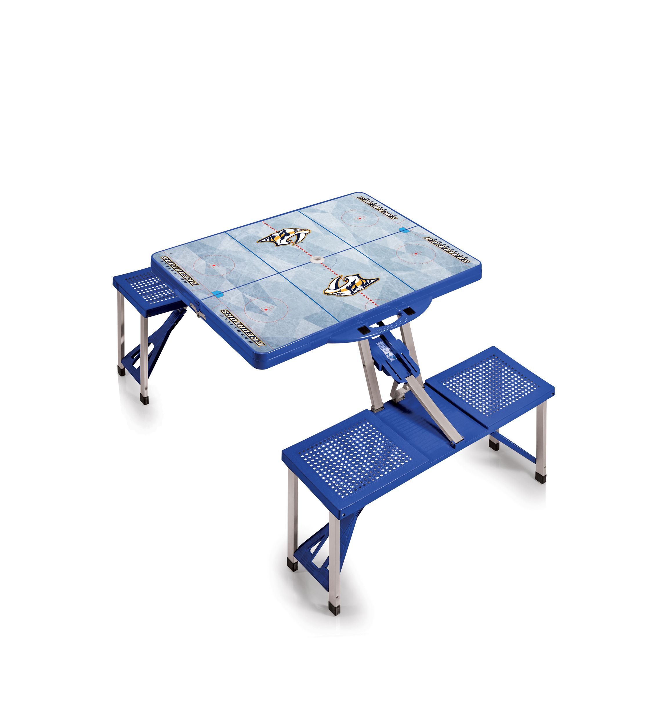 NHL Nashville Predators Picnic Table Portable Folding Table with Seats