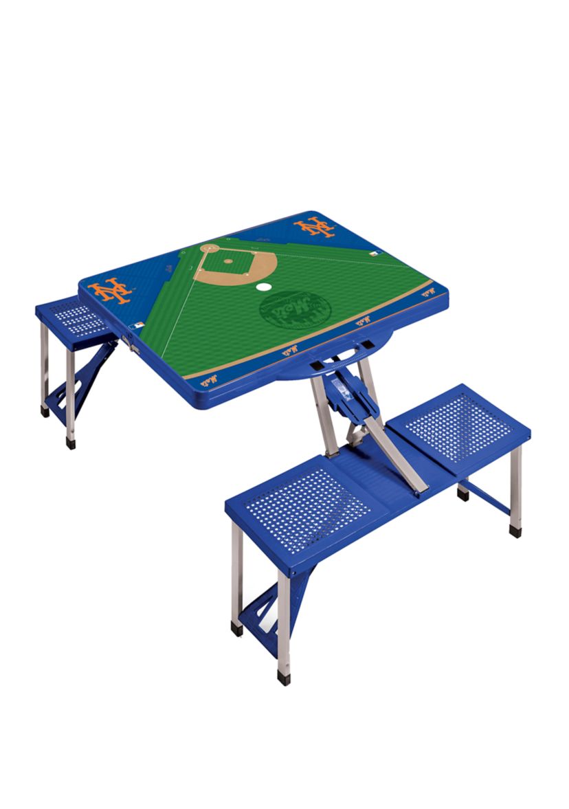 MLB New York Mets Picnic Table Portable Folding Table with Seats