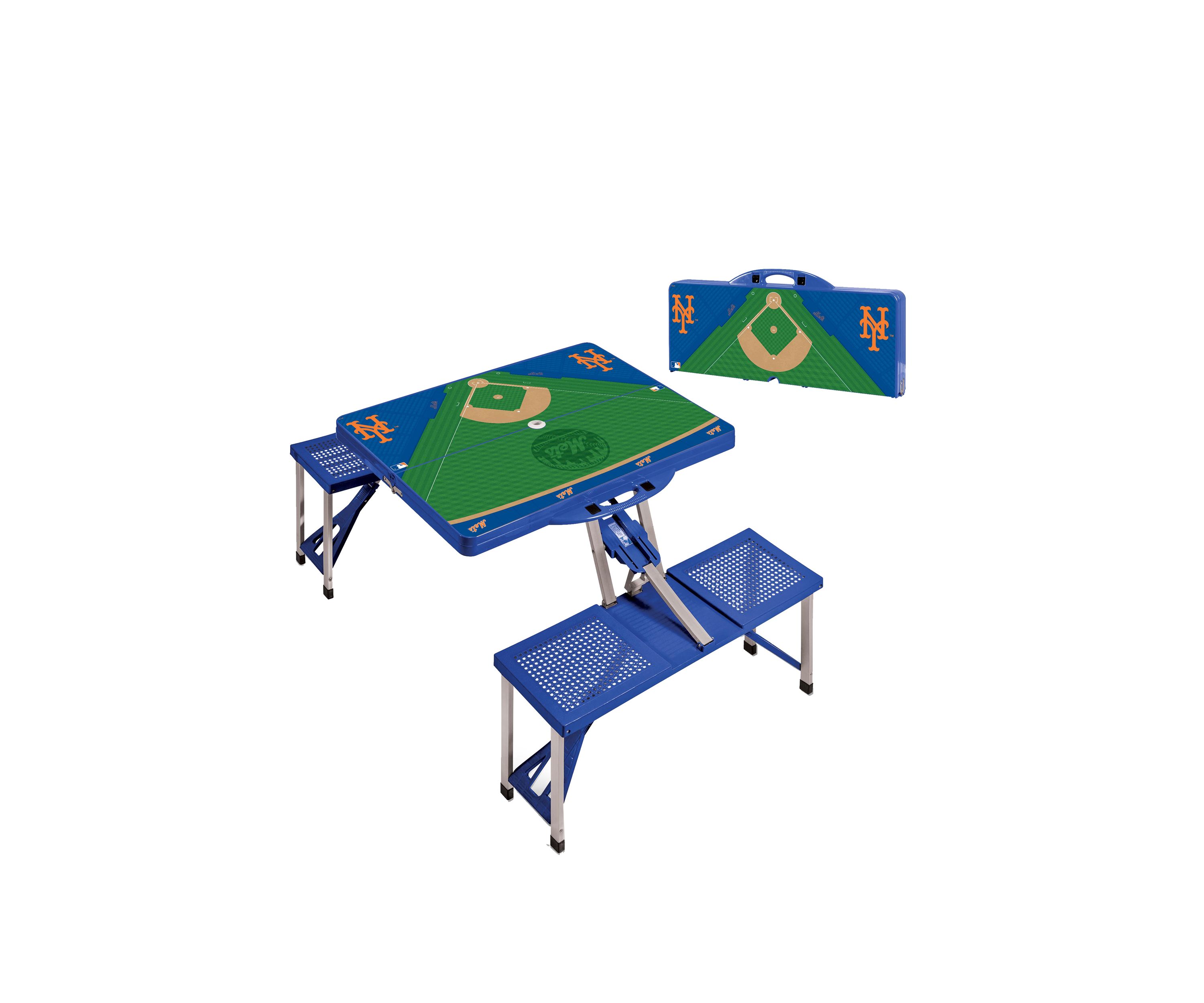 MLB New York Mets Picnic Table Portable Folding Table with Seats