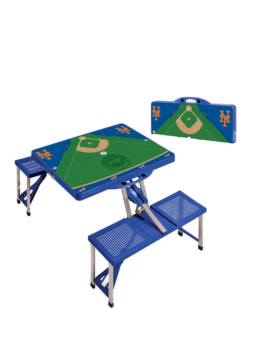 MLB New York Mets Picnic Table Portable Folding Table with Seats
