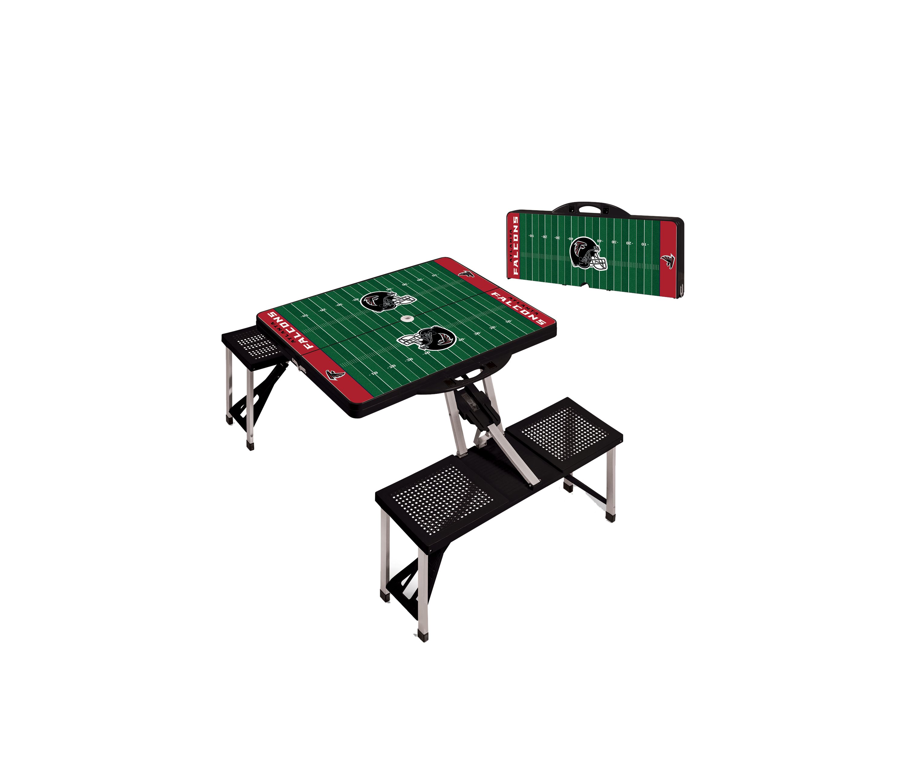 NFL Atlanta Falcons Picnic Table Portable Folding Table with Seats