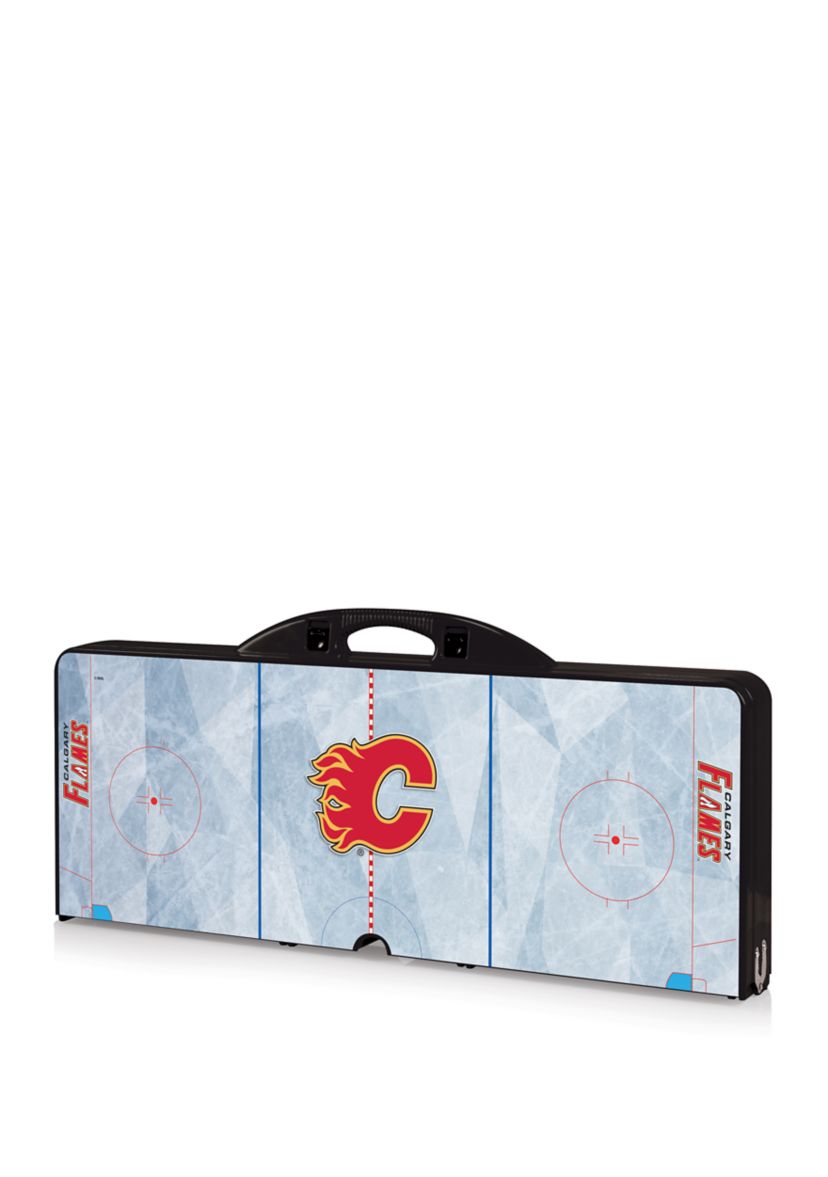 NHL Calgary Flames Picnic Table Portable Folding Table with Seats