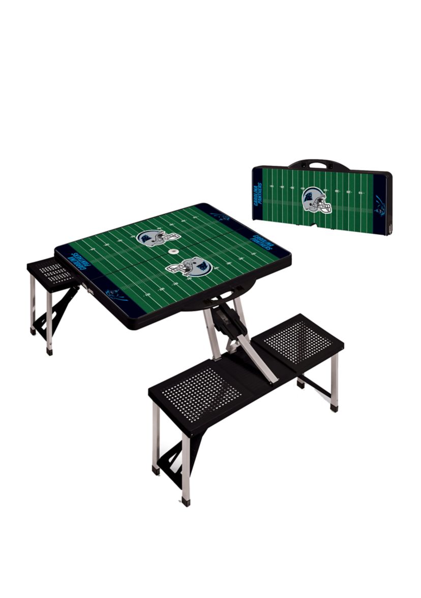 NFL Carolina Panthers Picnic Table Portable Folding Table with Seats