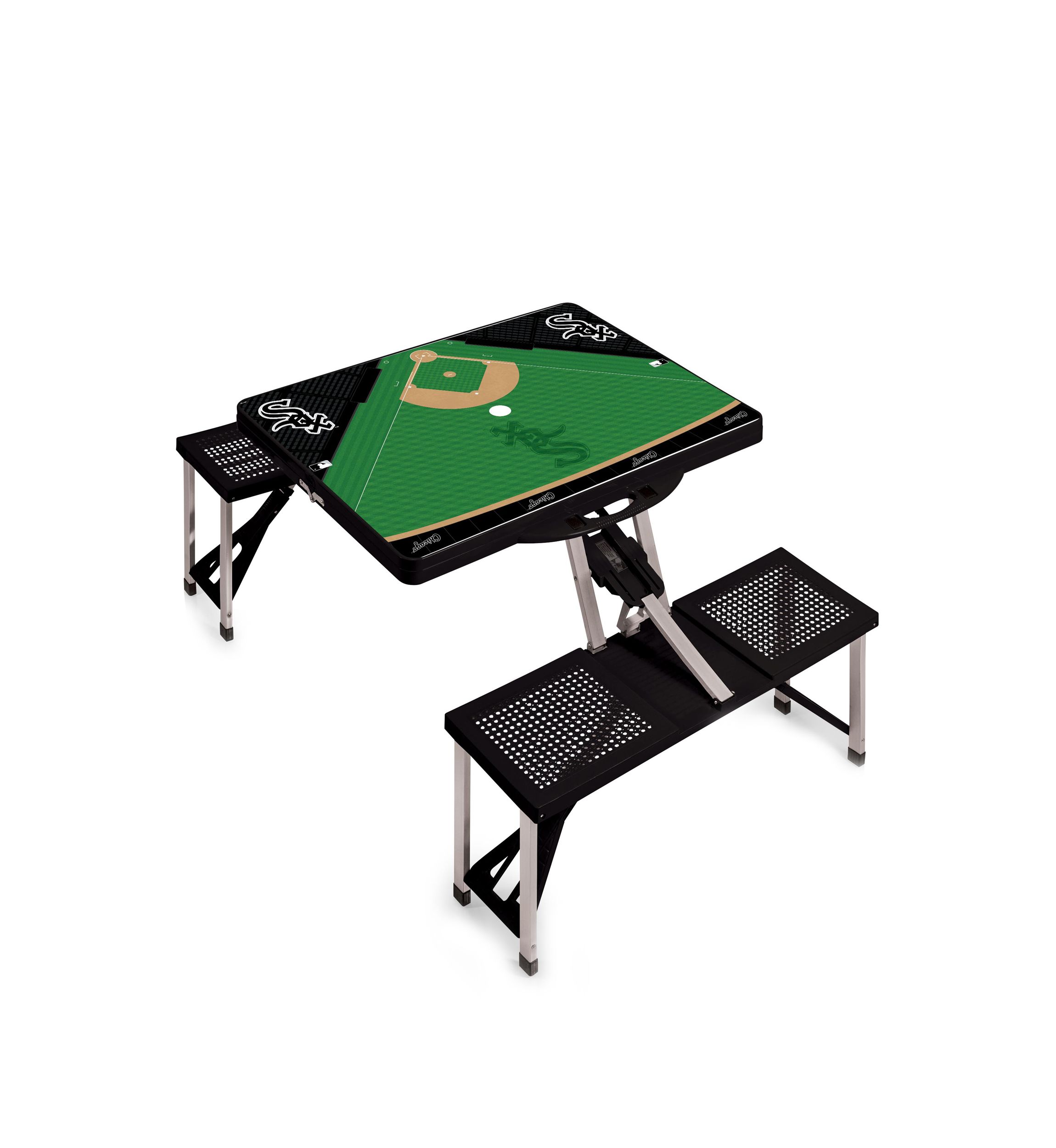 MLB Chicago White Sox Picnic Table Portable Folding Table with Seats