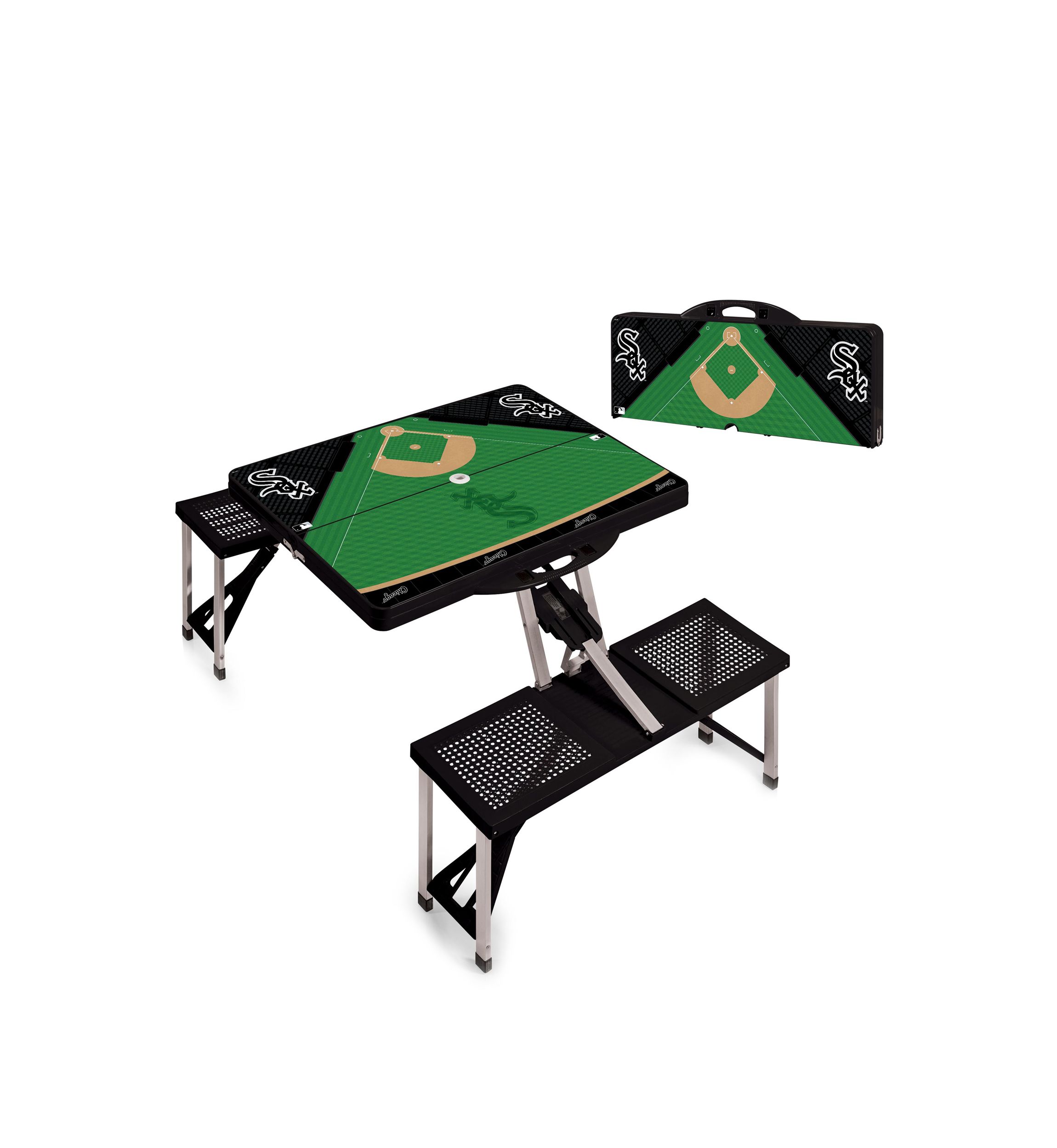 MLB Chicago White Sox Picnic Table Portable Folding Table with Seats