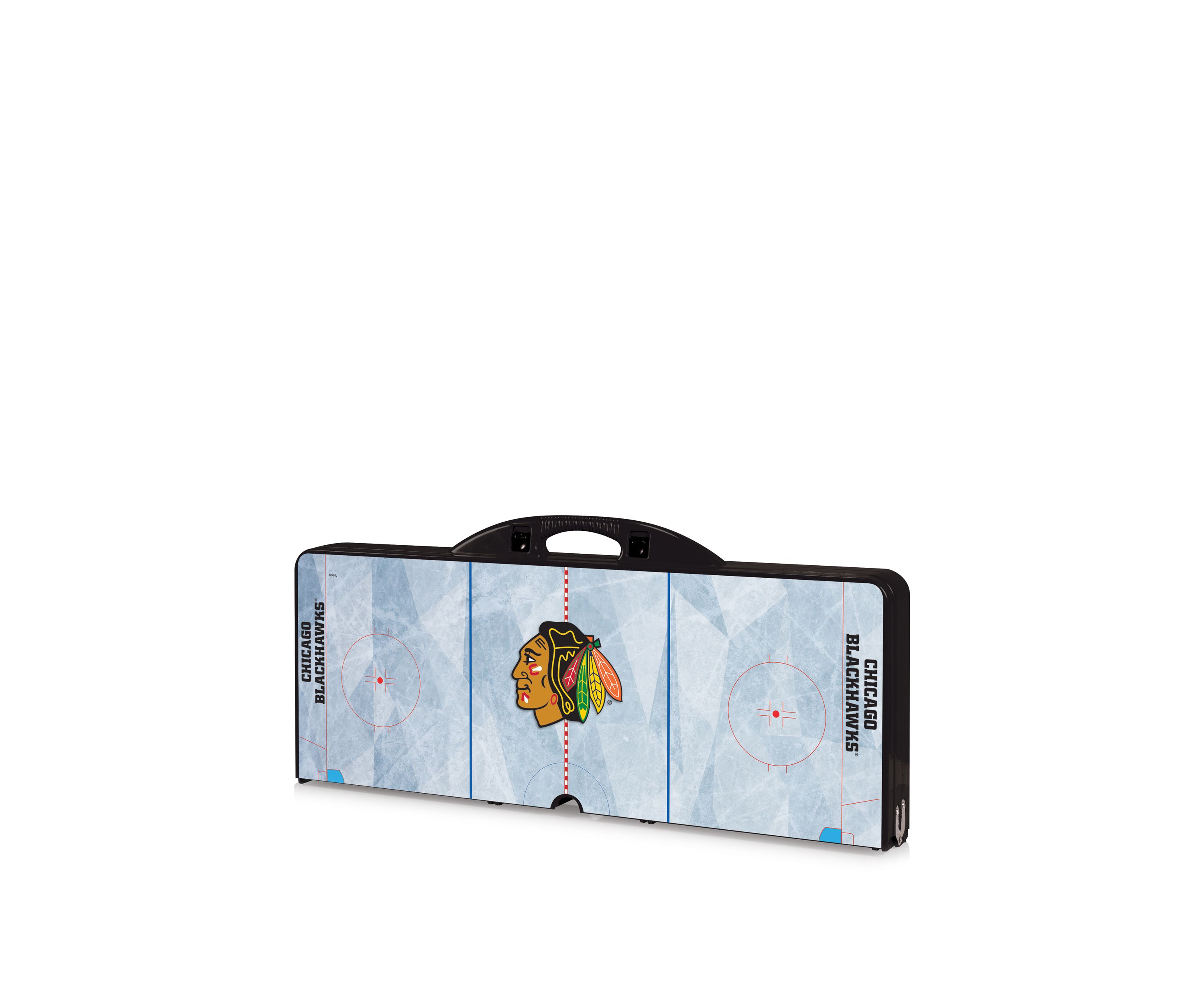 NHL Chicago Blackhawks Picnic Table Portable Folding Table with Seats