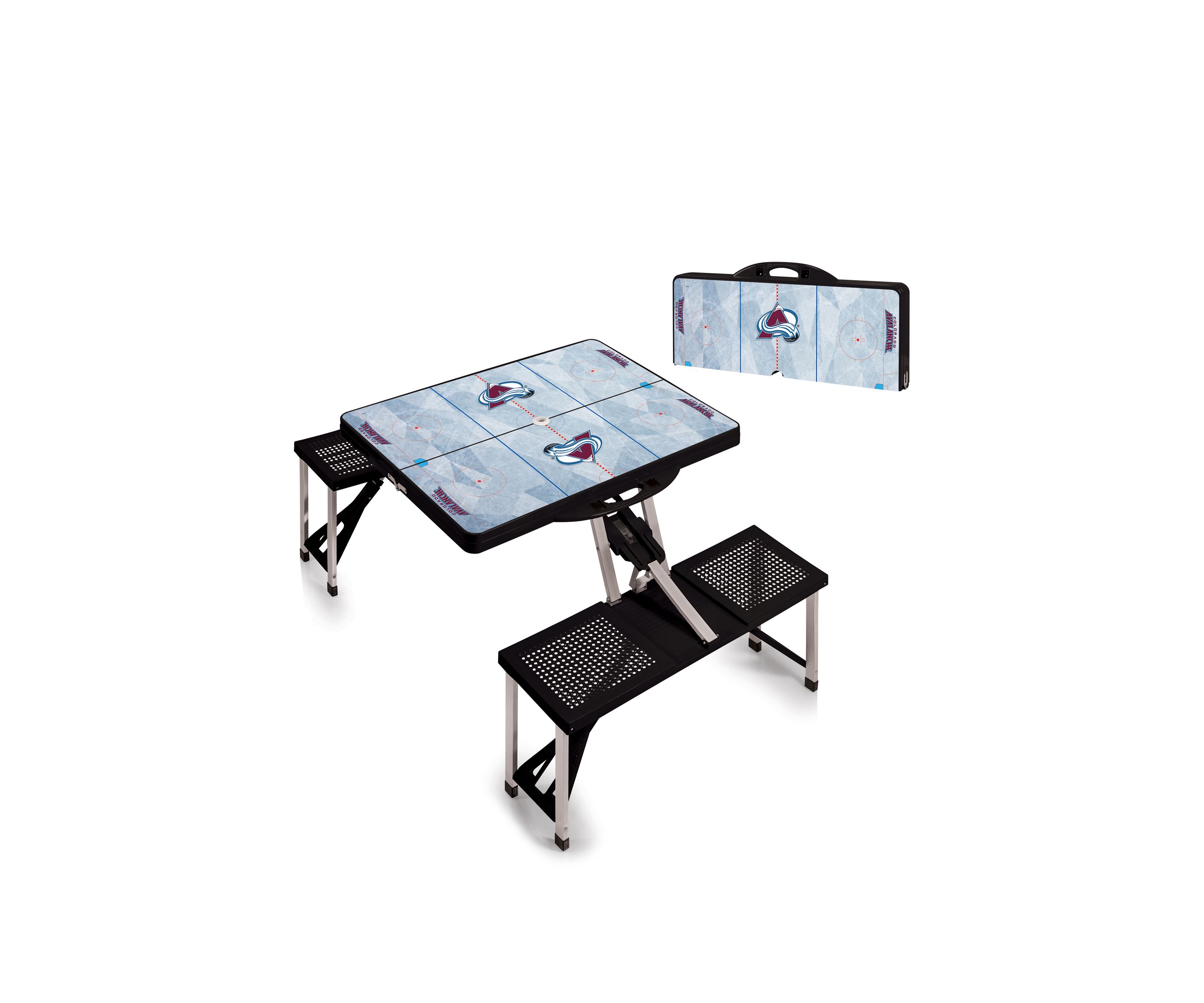 NHL Colorado Avalanche Picnic Table Portable Folding Table with Seats