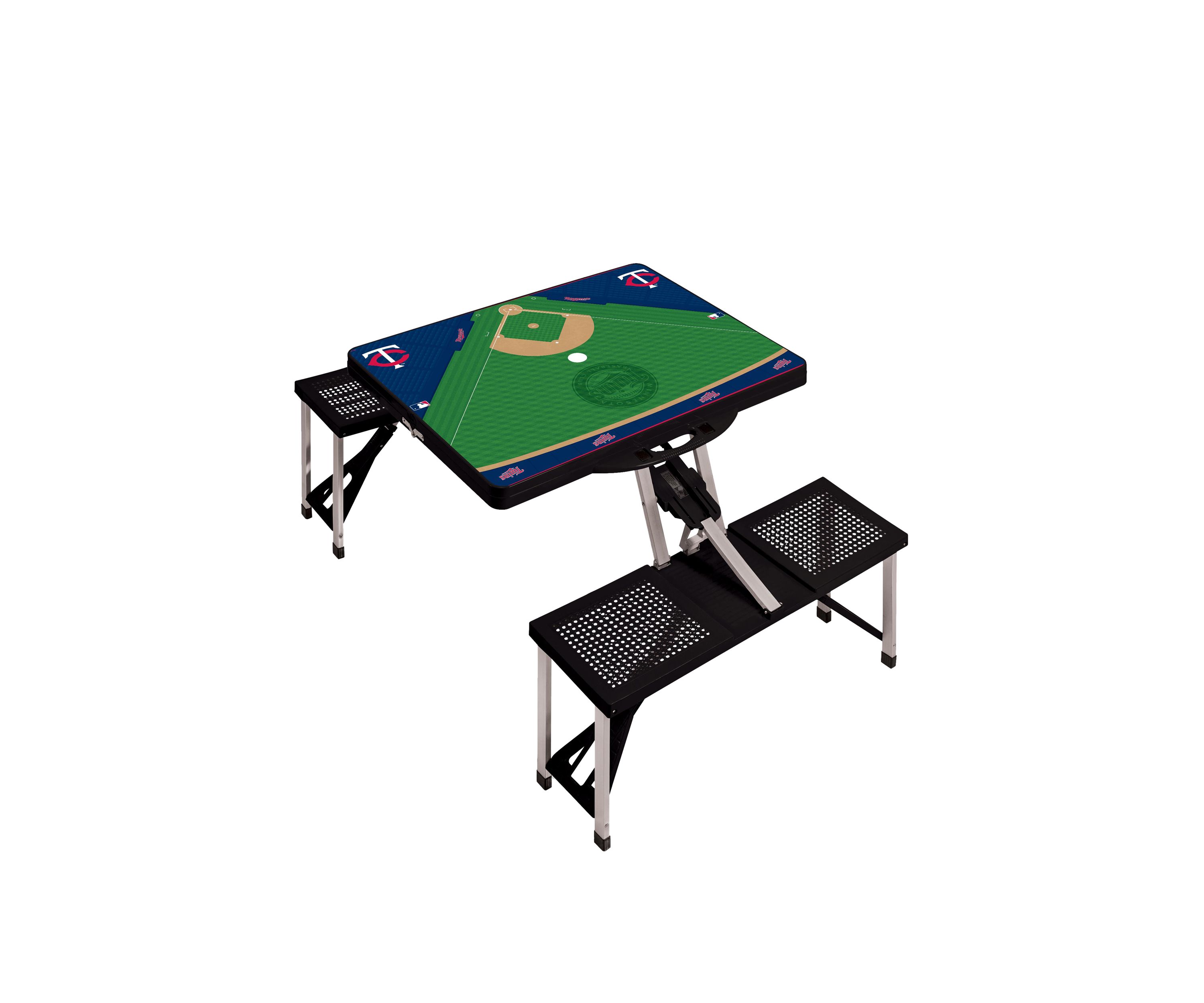 MLB Minnesota Twins Picnic Table Portable Folding Table with Seats
