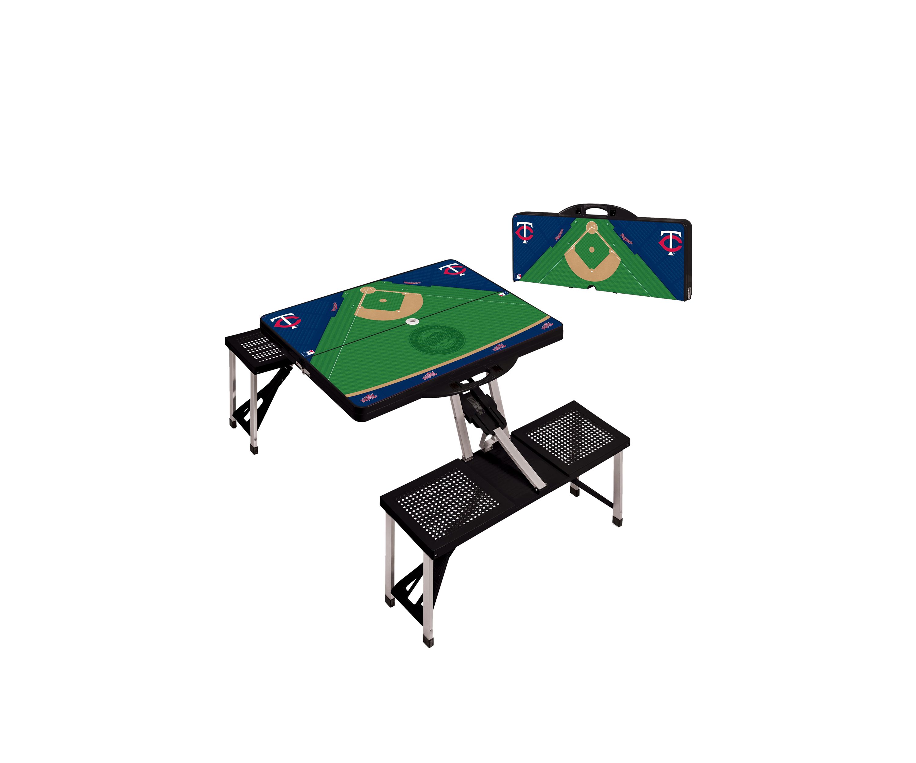 MLB Minnesota Twins Picnic Table Portable Folding Table with Seats