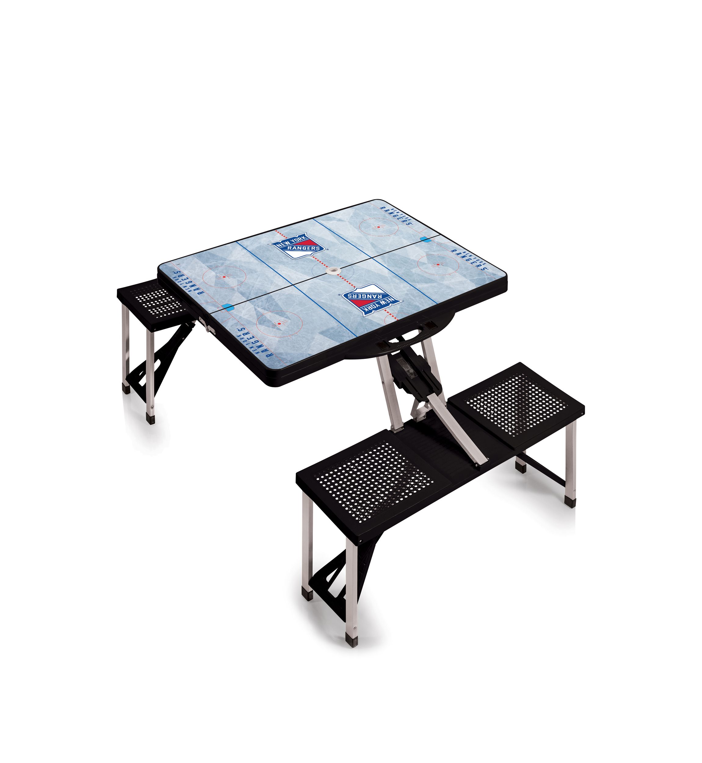 NHL New York Rangers Picnic Table Portable Folding Table with Seats