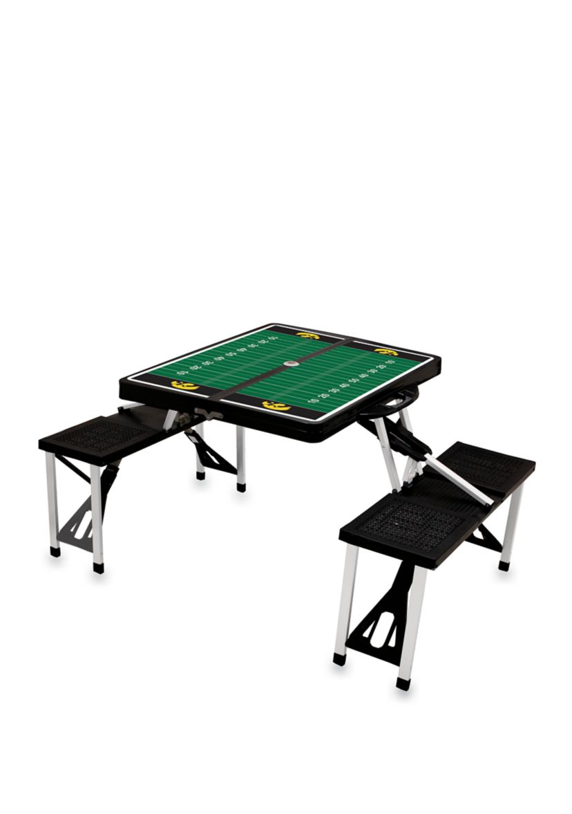 NCAA Iowa Hawkeyes Picnic Table Portable Folding Table with Seats
