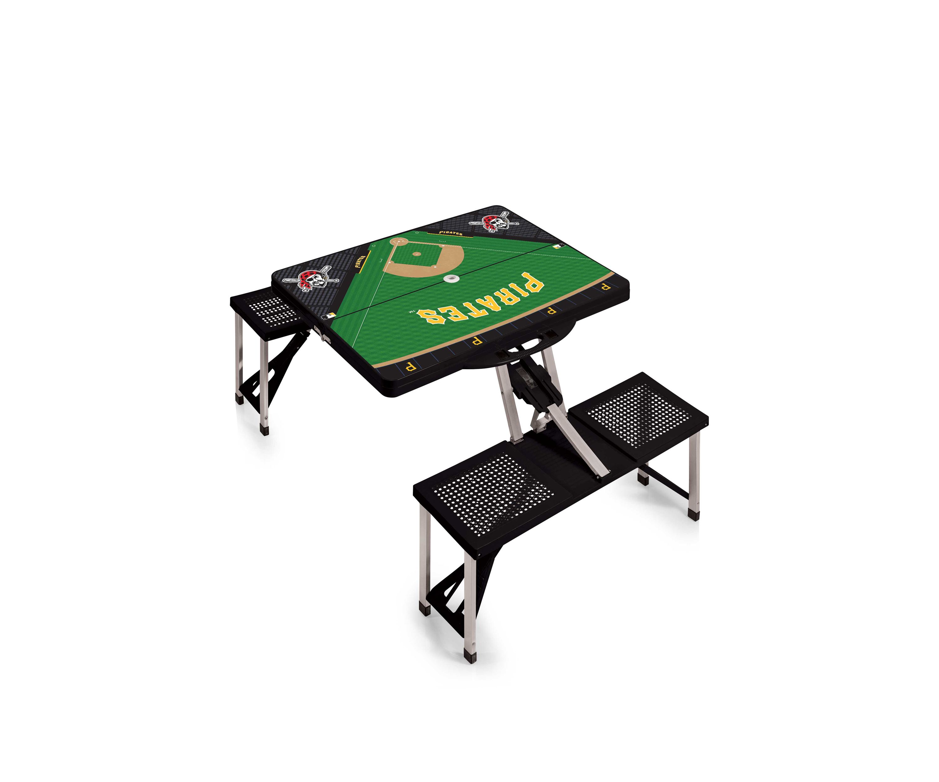 MLB Pittsburgh Pirates Picnic Table Portable Folding Table with Seats