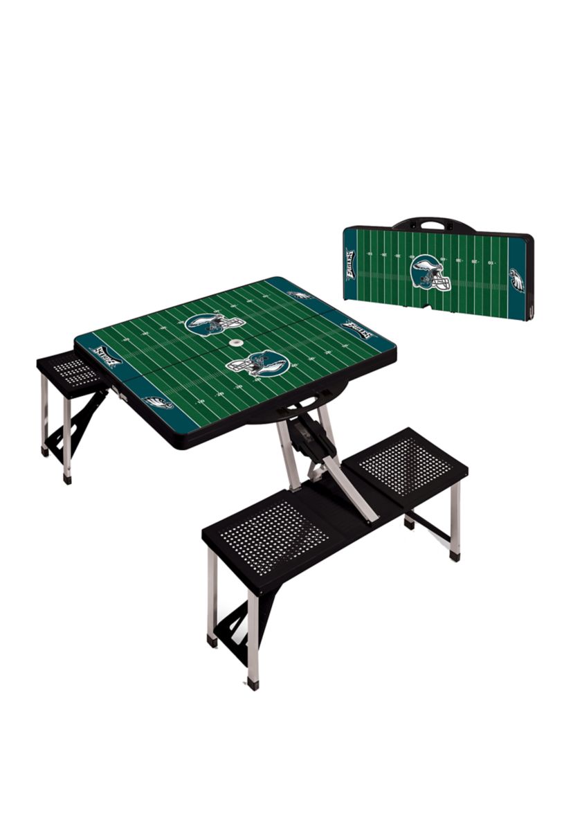 NFL Philadelphia Eagles Picnic Table Portable Folding Table with Seats