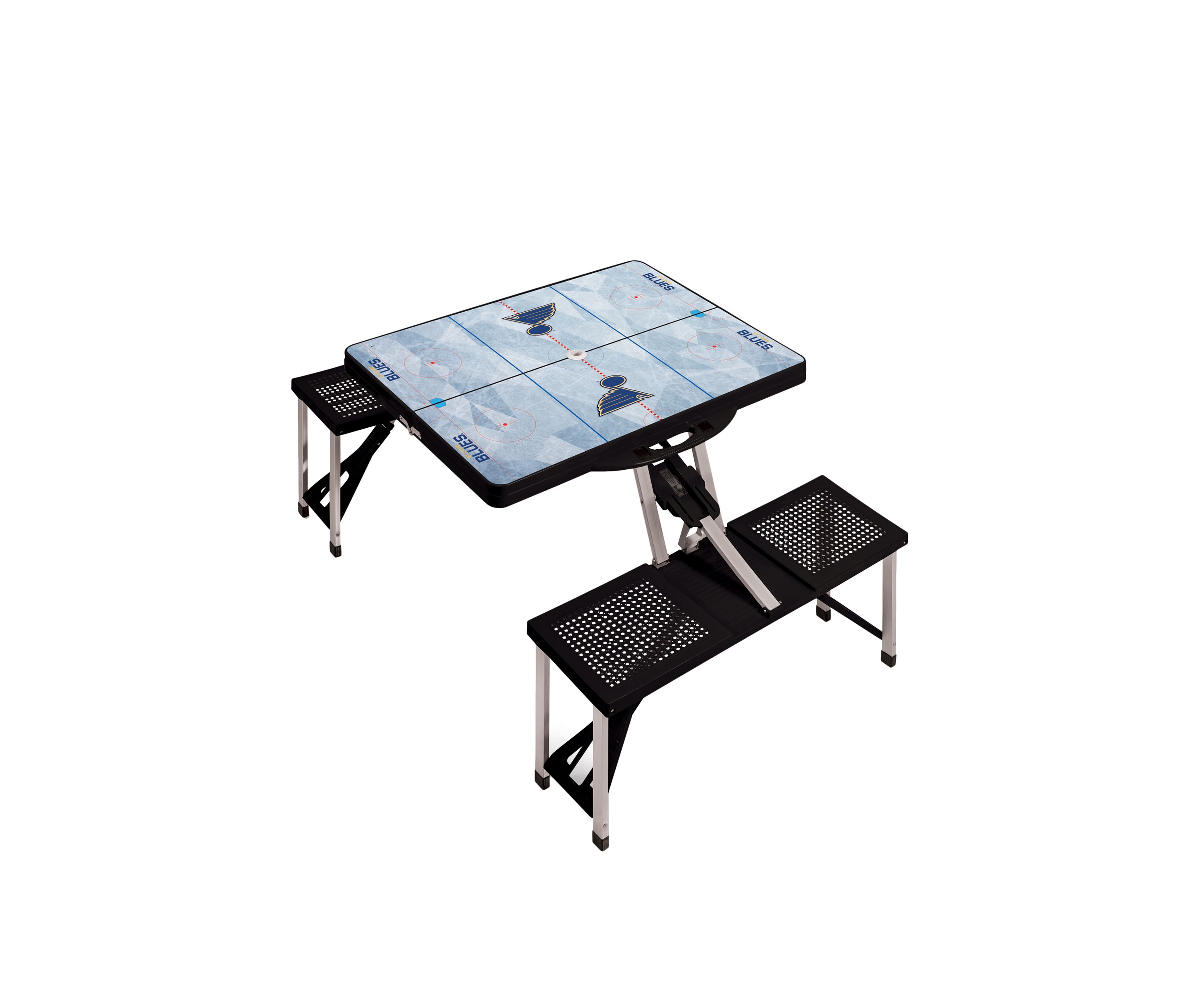 NHL St. Louis Blues Picnic Table Portable Folding Table with Seats