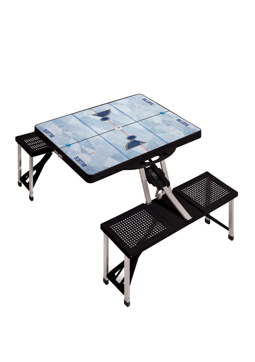 NHL St. Louis Blues Picnic Table Portable Folding Table with Seats