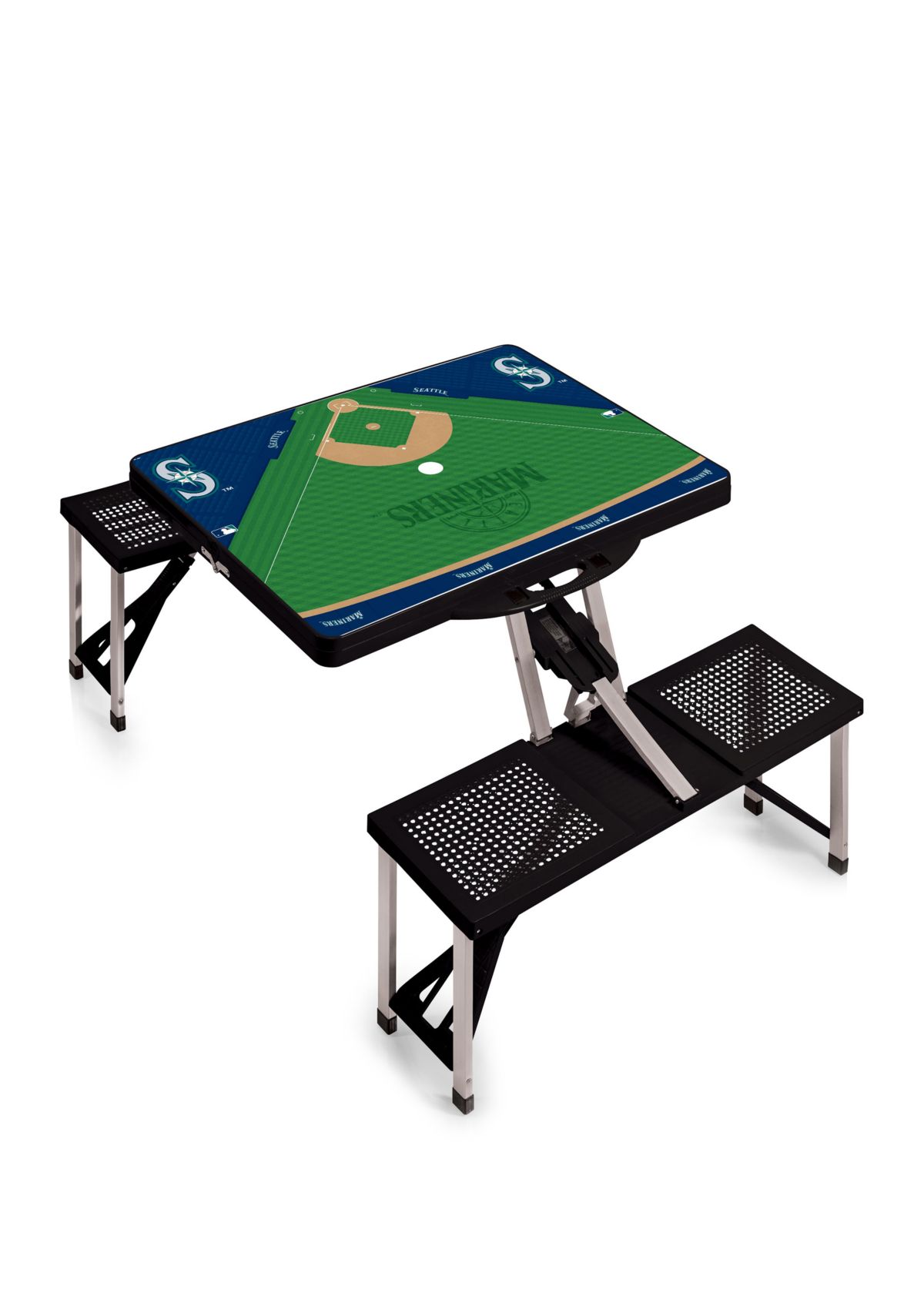 MLB Seattle Mariners Picnic Table Portable Folding Table with Seats