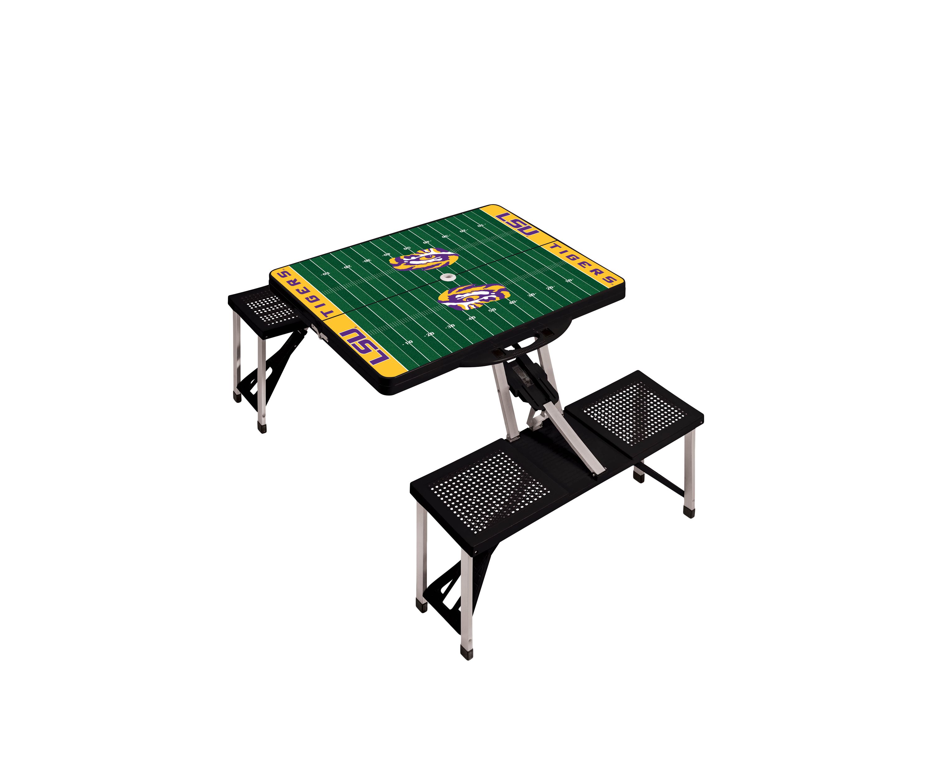 NCAA LSU Tigers Picnic Table Portable Folding Table with Seats