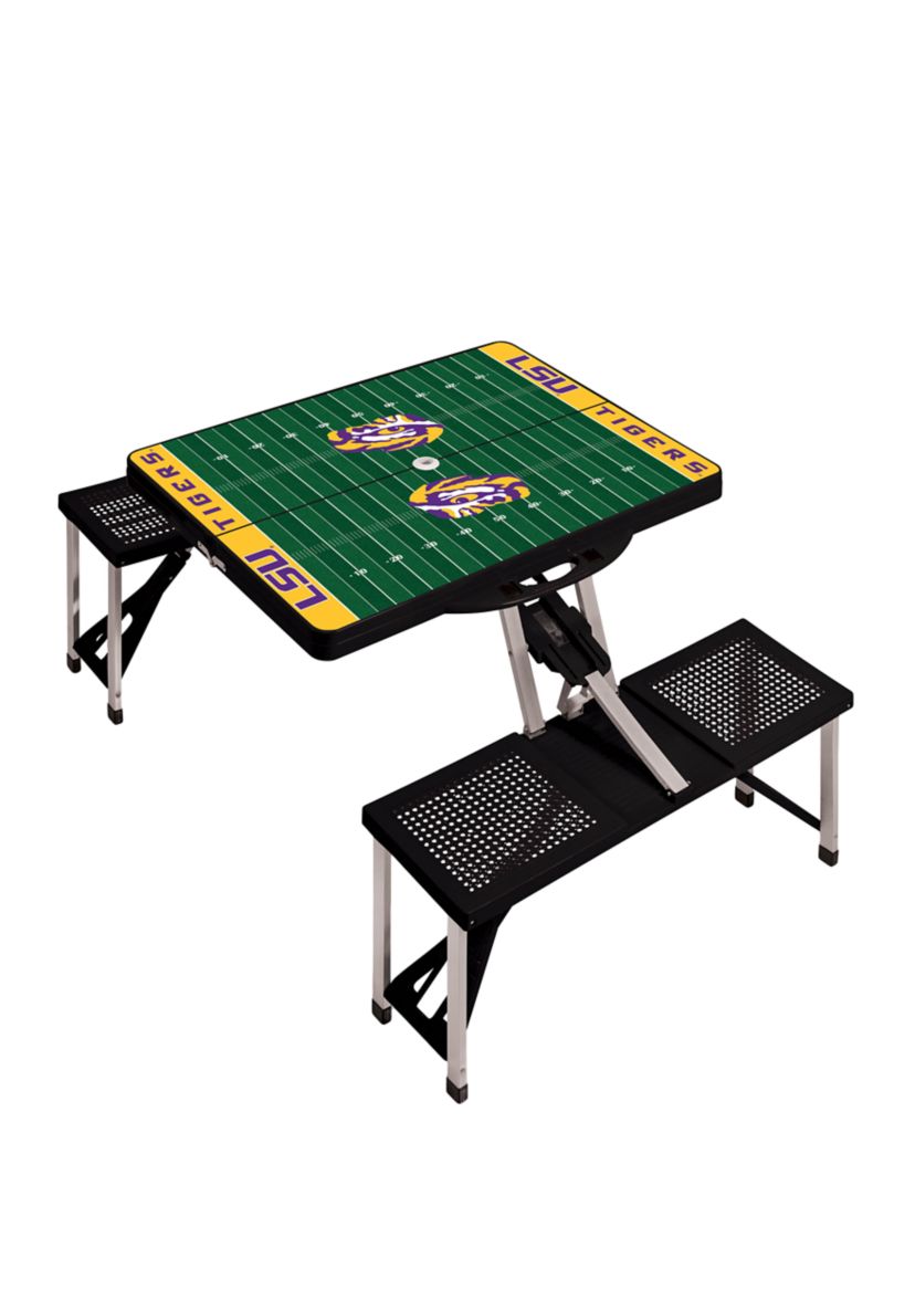 NCAA LSU Tigers Picnic Table Portable Folding Table with Seats