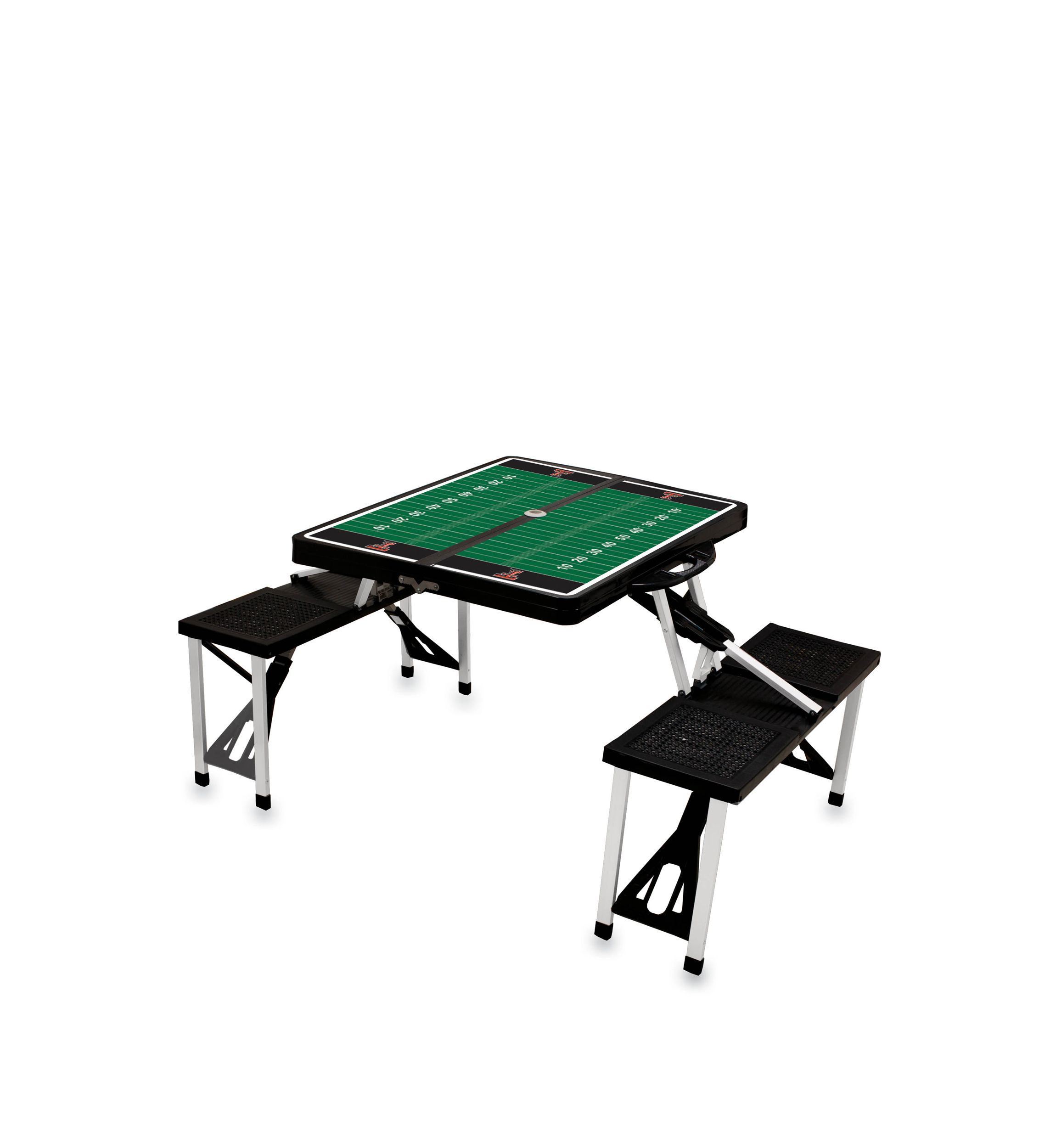 NCAA Texas Tech Red Raiders Picnic Table Portable Folding Table with Seats
