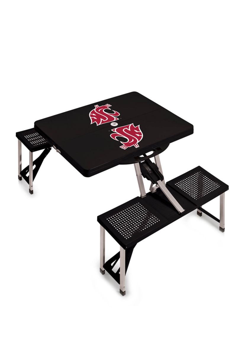 NCAA Washington State Cougars Picnic Table Portable Folding Table with Seats