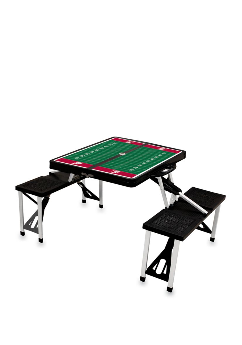NCAA Washington State Cougars Picnic Table Portable Folding Table with Seats