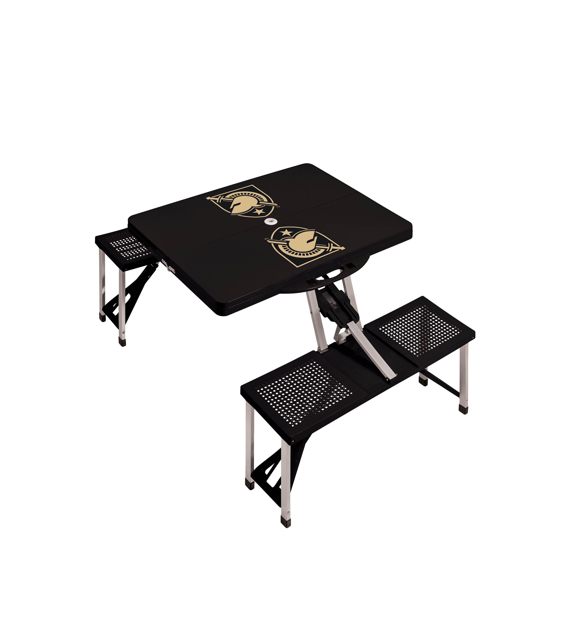 NCAA West Point Black Knights Picnic Table Portable Folding Table with Seats