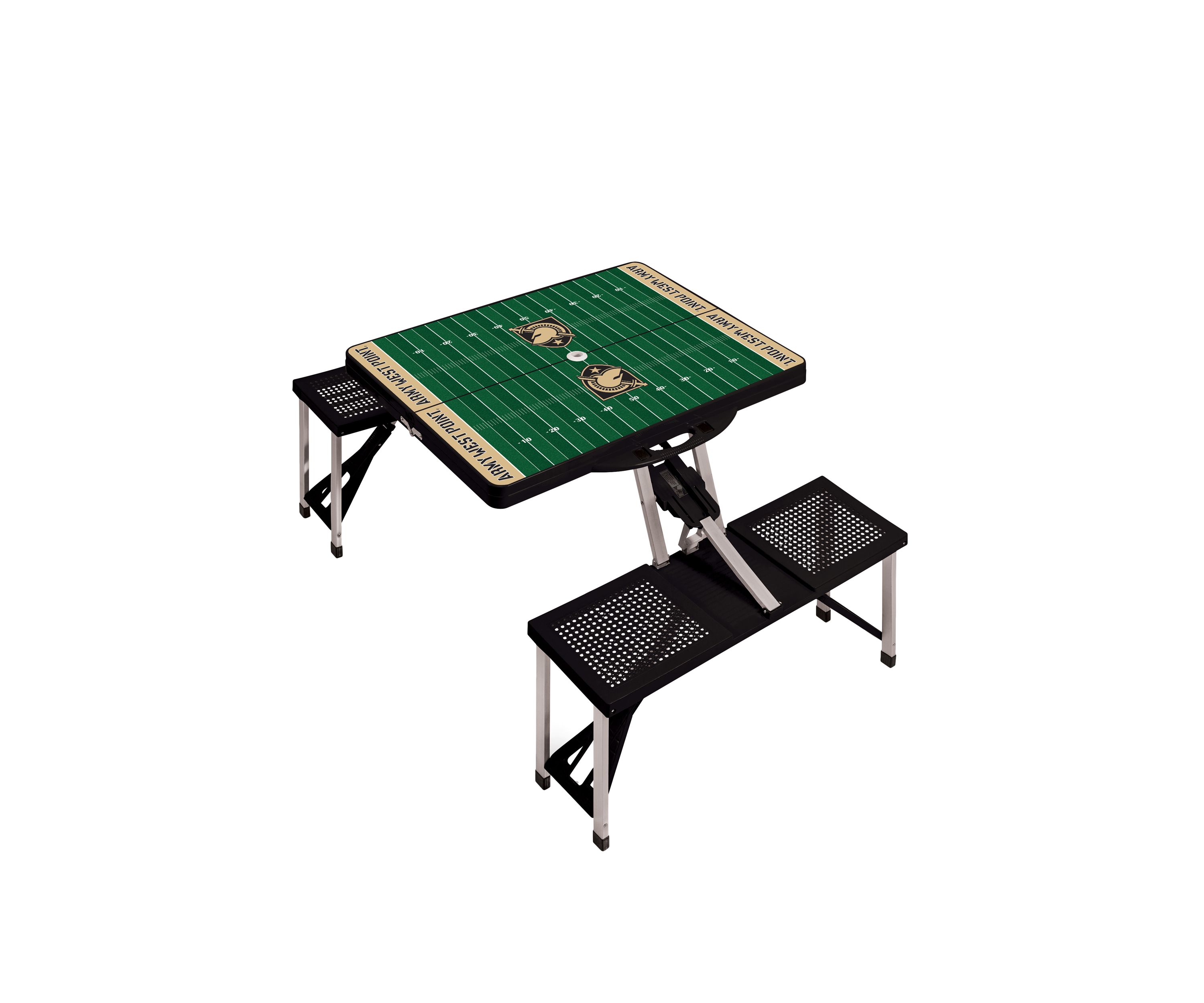 NCAA West Point Black Knights Picnic Table Portable Folding Table with Seats