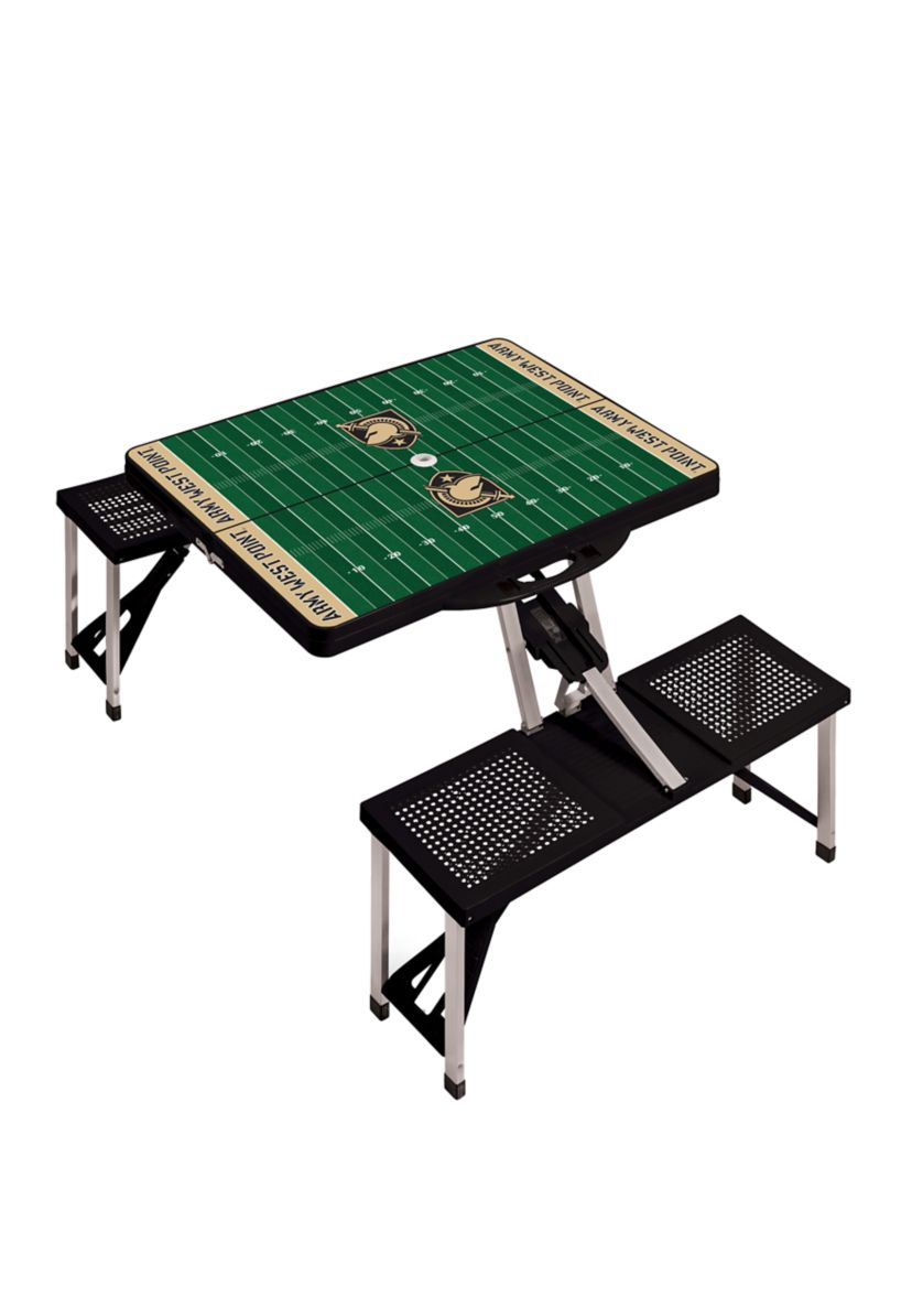 NCAA West Point Black Knights Picnic Table Portable Folding Table with Seats