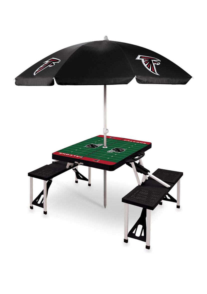 NFL Atlanta Falcons Picnic Table Sport Portable Folding Table with Seats & Umbrella - NFL Only