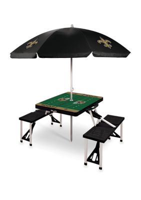 Oniva Nfl New Orleans Saints Picnic Table Sport Portable Folding Table With Seats & Umbrella - Nfl Only