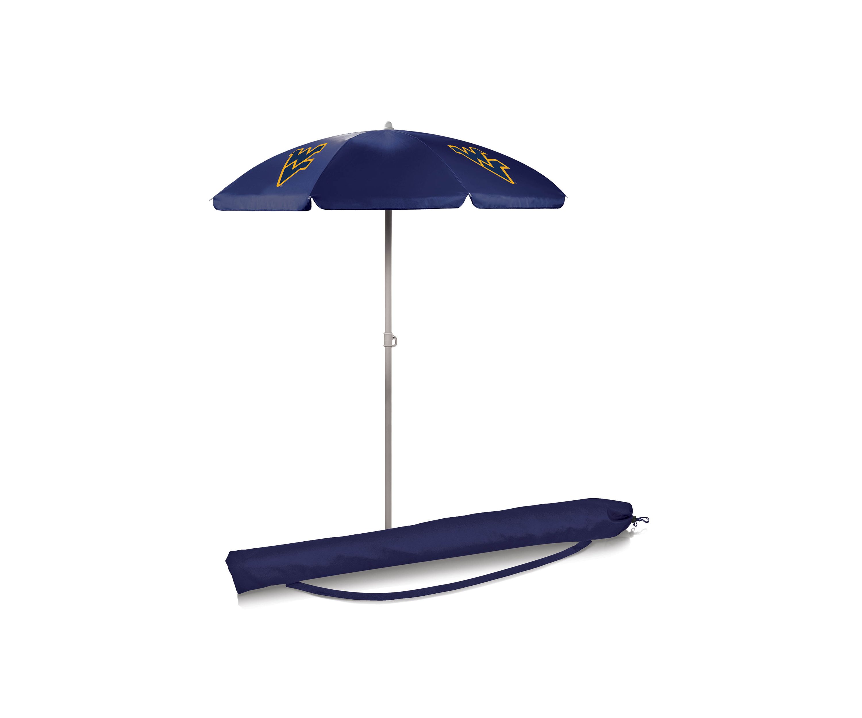 NCAA West Virginia Mountaineers 5.5 Foot Portable Beach Umbrella