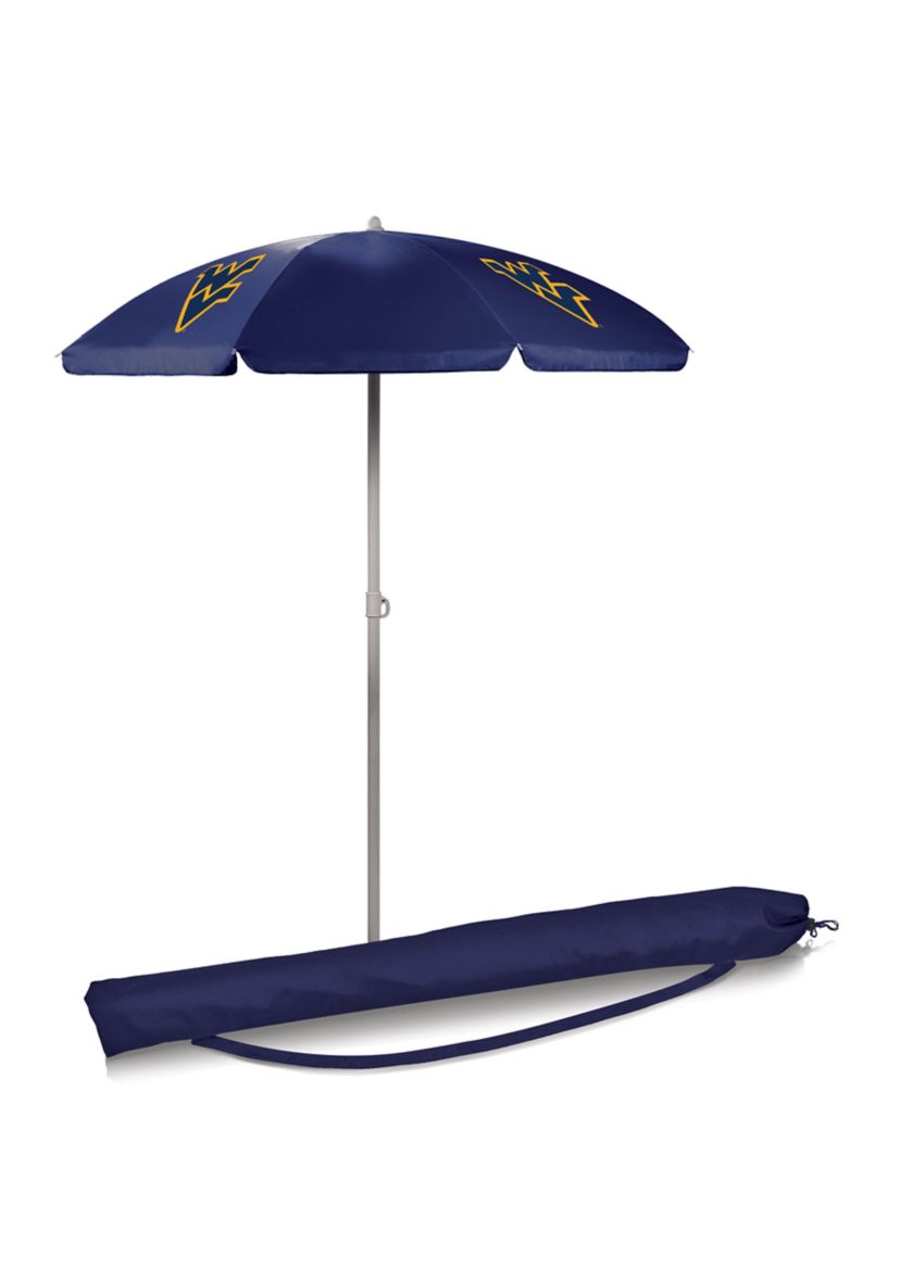 NCAA West Virginia Mountaineers 5.5 Foot Portable Beach Umbrella