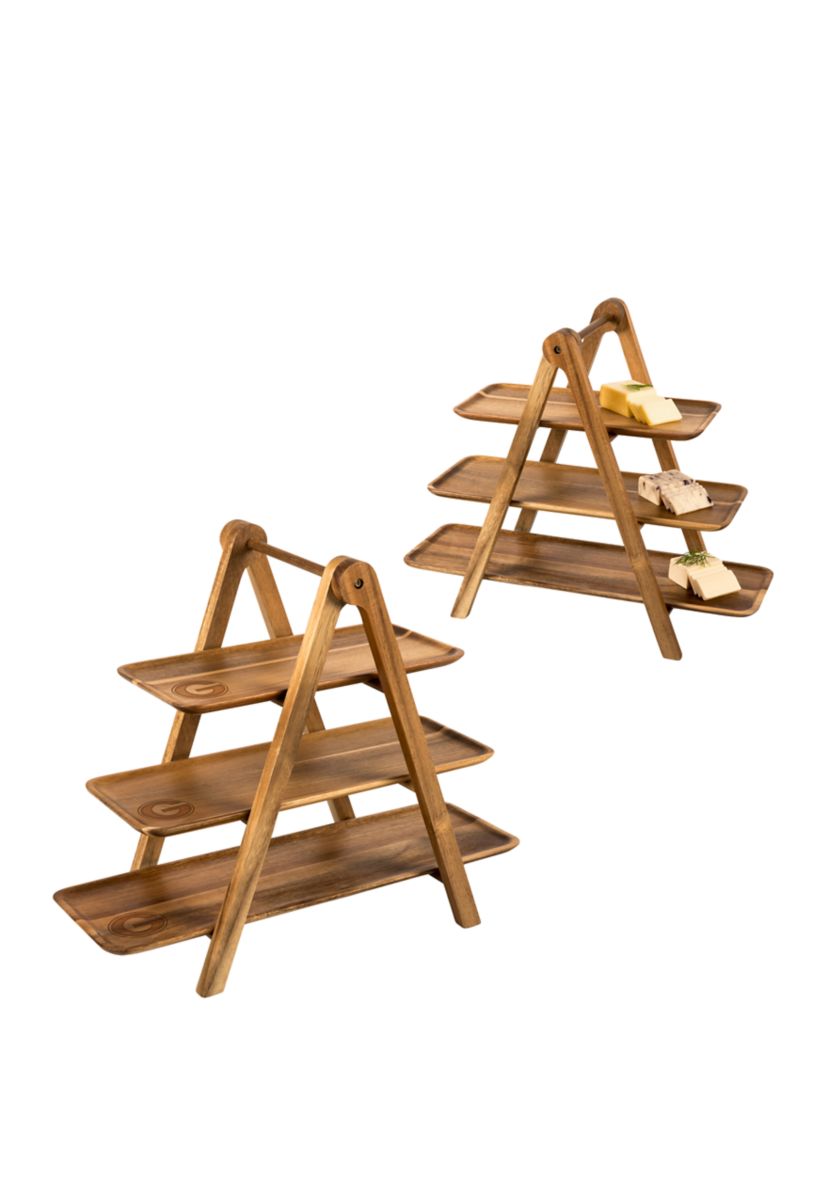  NCAA Georgia Bulldogs Serving Ladder 3 Tiered Serving Station