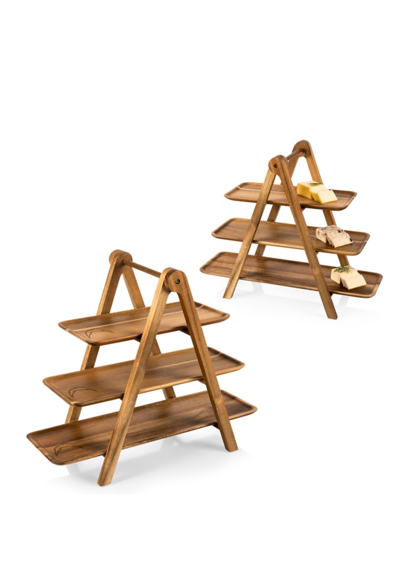 NFL Los Angeles Chargers Serving Ladder - 3 Tiered Serving Station