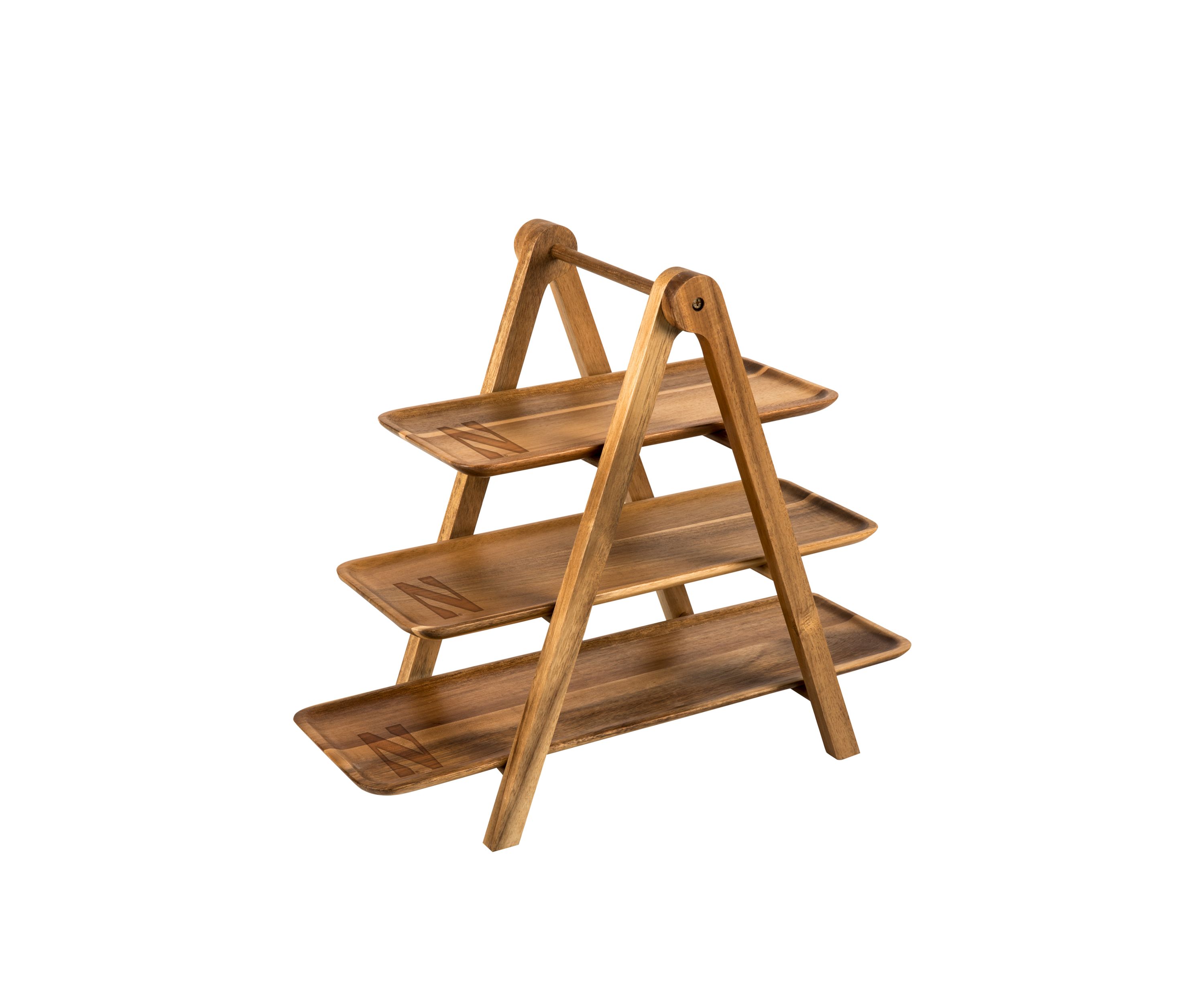 NCAA Northwestern Wildcats Serving Ladder - 3 Tiered Serving Station