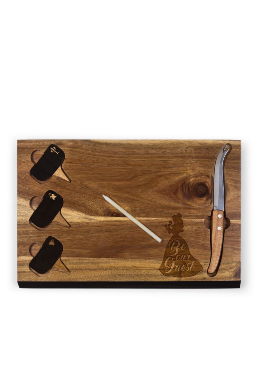 Beauty & the Beast - Delio Acacia Cheese Board & Tools Set by Picnic Time (Acacia)
