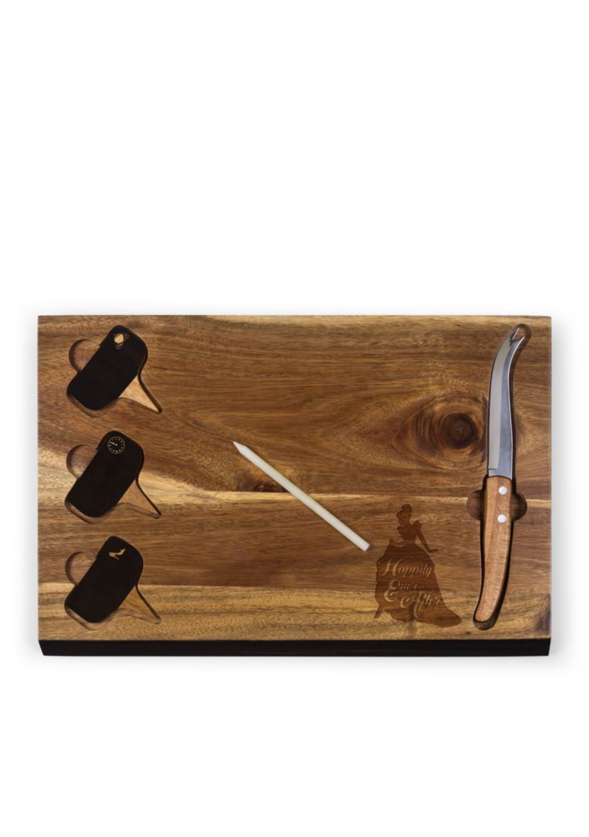 Cinderella - Delio Acacia Cheese Board & Tools Set by Picnic Time (Acacia)