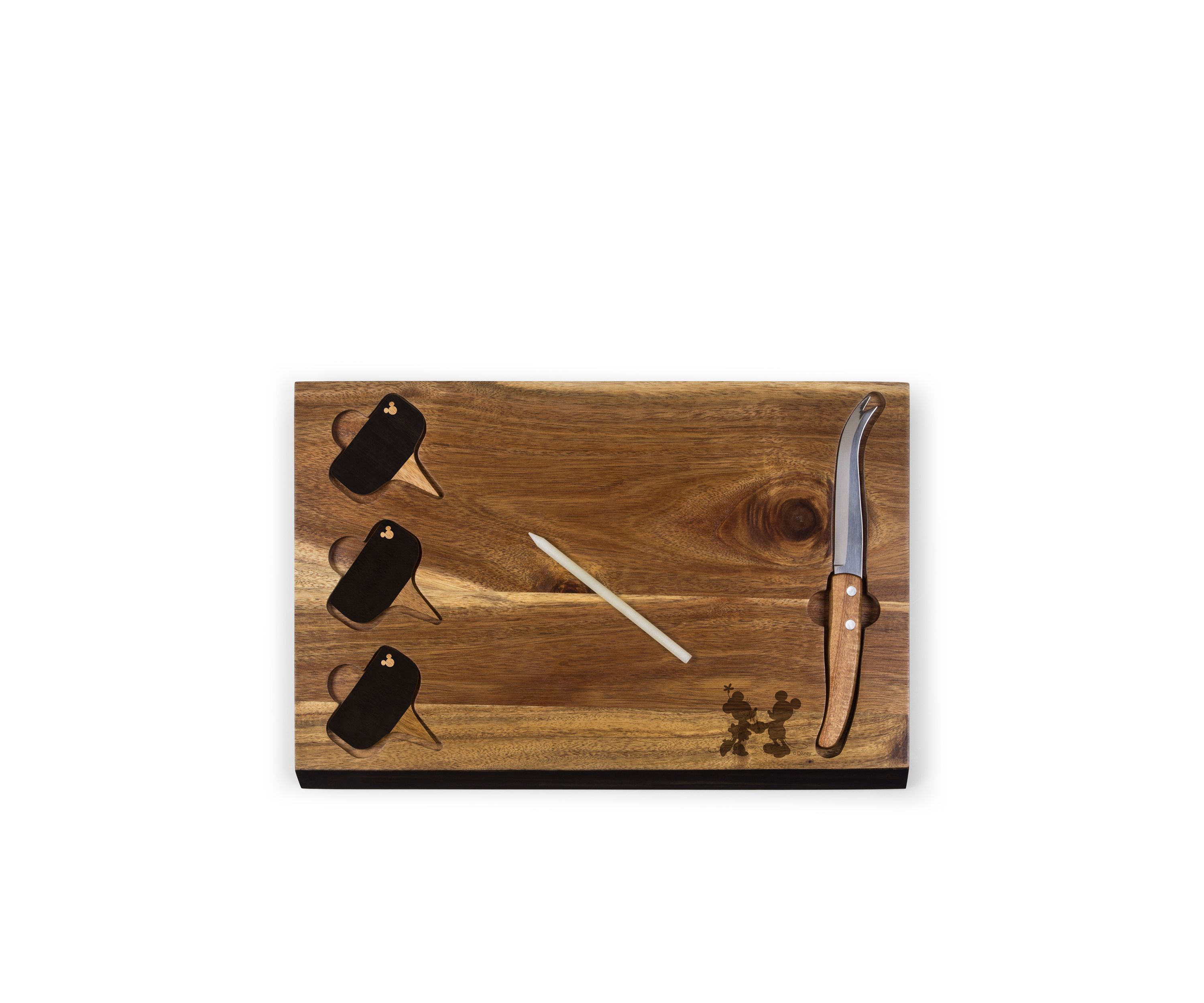 Mickey and Minnie Mouse - Delio Acacia Cheese Board and Tools Set