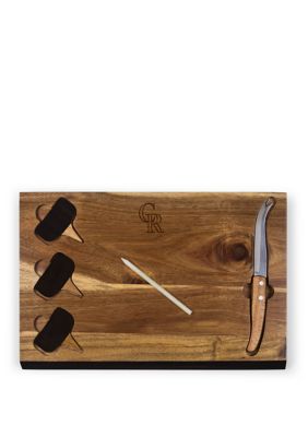 Toscana MLB Colorado Rockies Delio Acacia Cheese Cutting Board & Tools Set