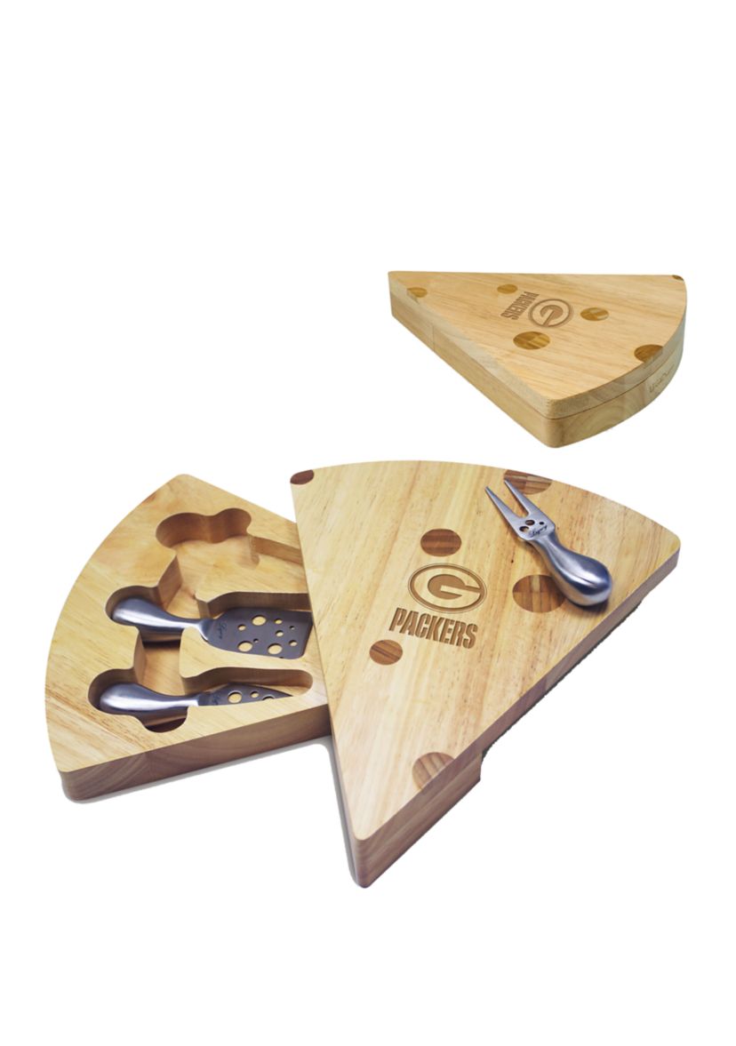 NFL Green Bay Packers Swiss Cheese Cutting Board and Tools Set