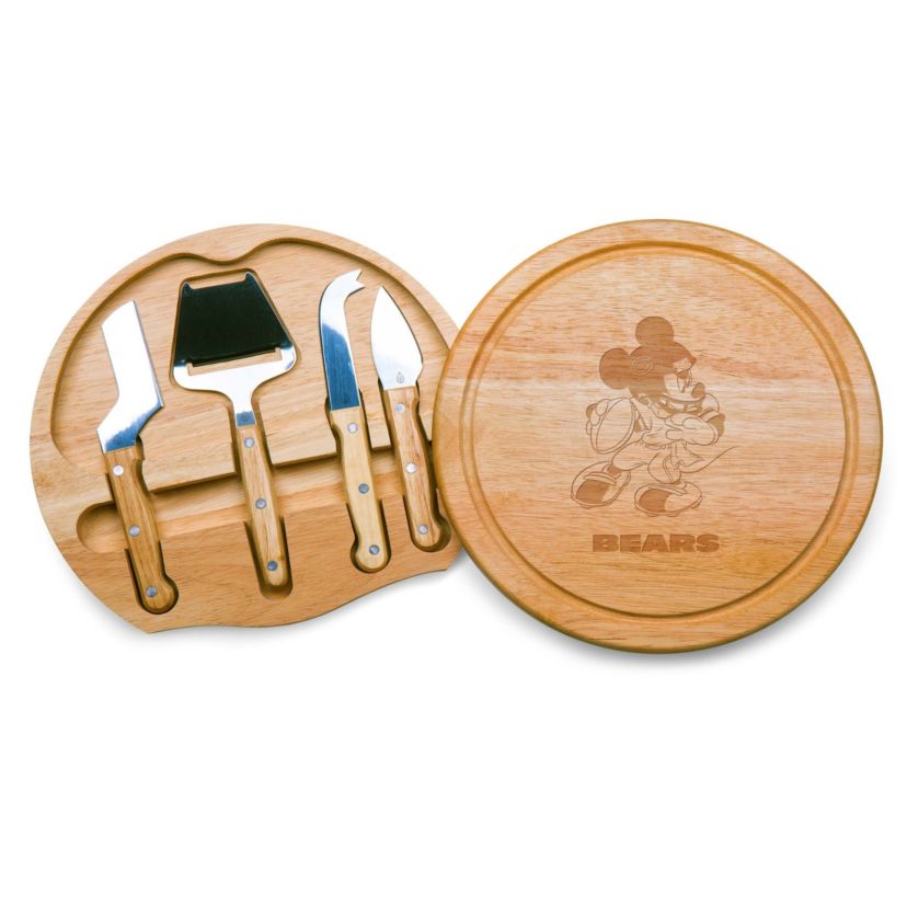 Disney NFL Cobrand Chicago Bears Mickey Mouse Circo Cheese Board and Knife Set
