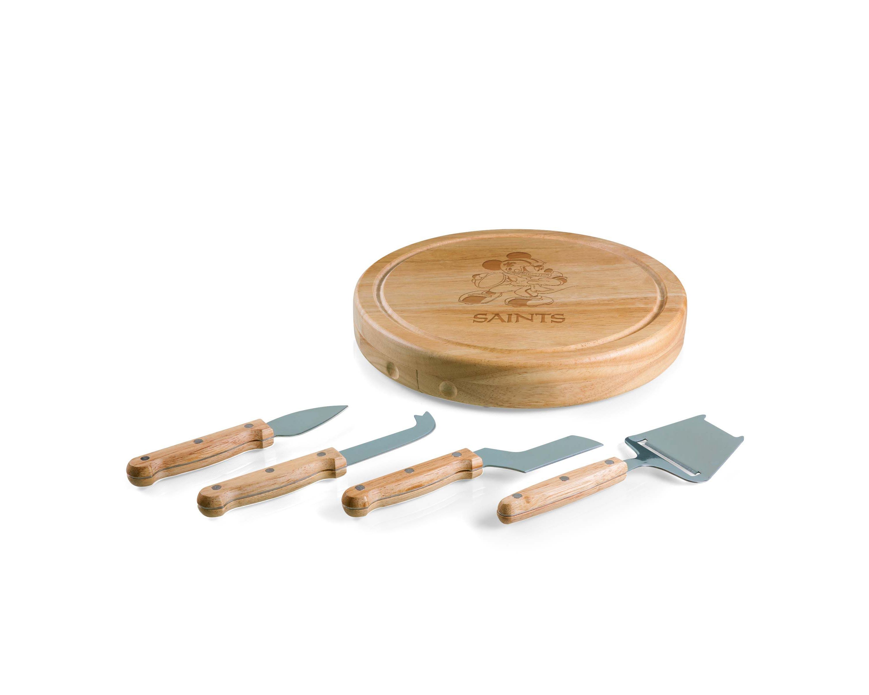 Disney NFL Cobrand New Orleans Saints Mickey Mouse Circo Cheese Board and Knife Set